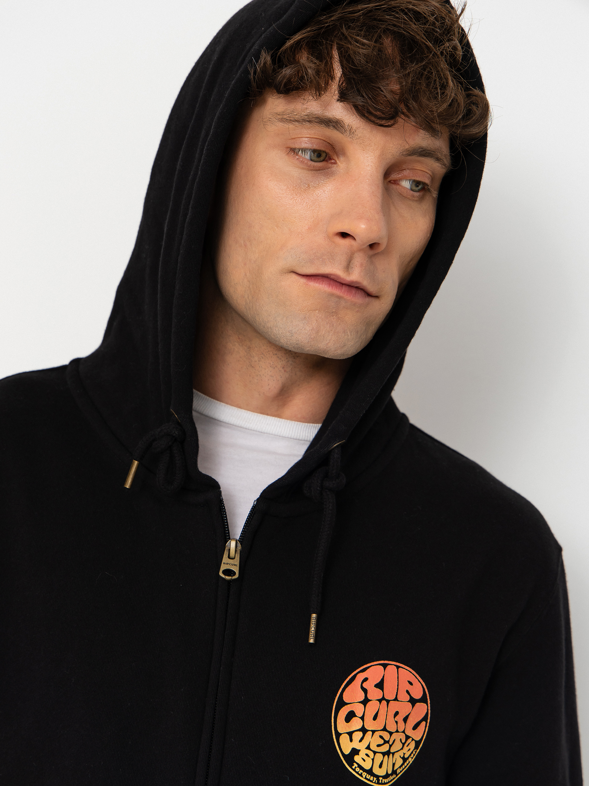 Hanorac cu glugă Rip Curl Wettie Passage Icon ZHD (black/black)