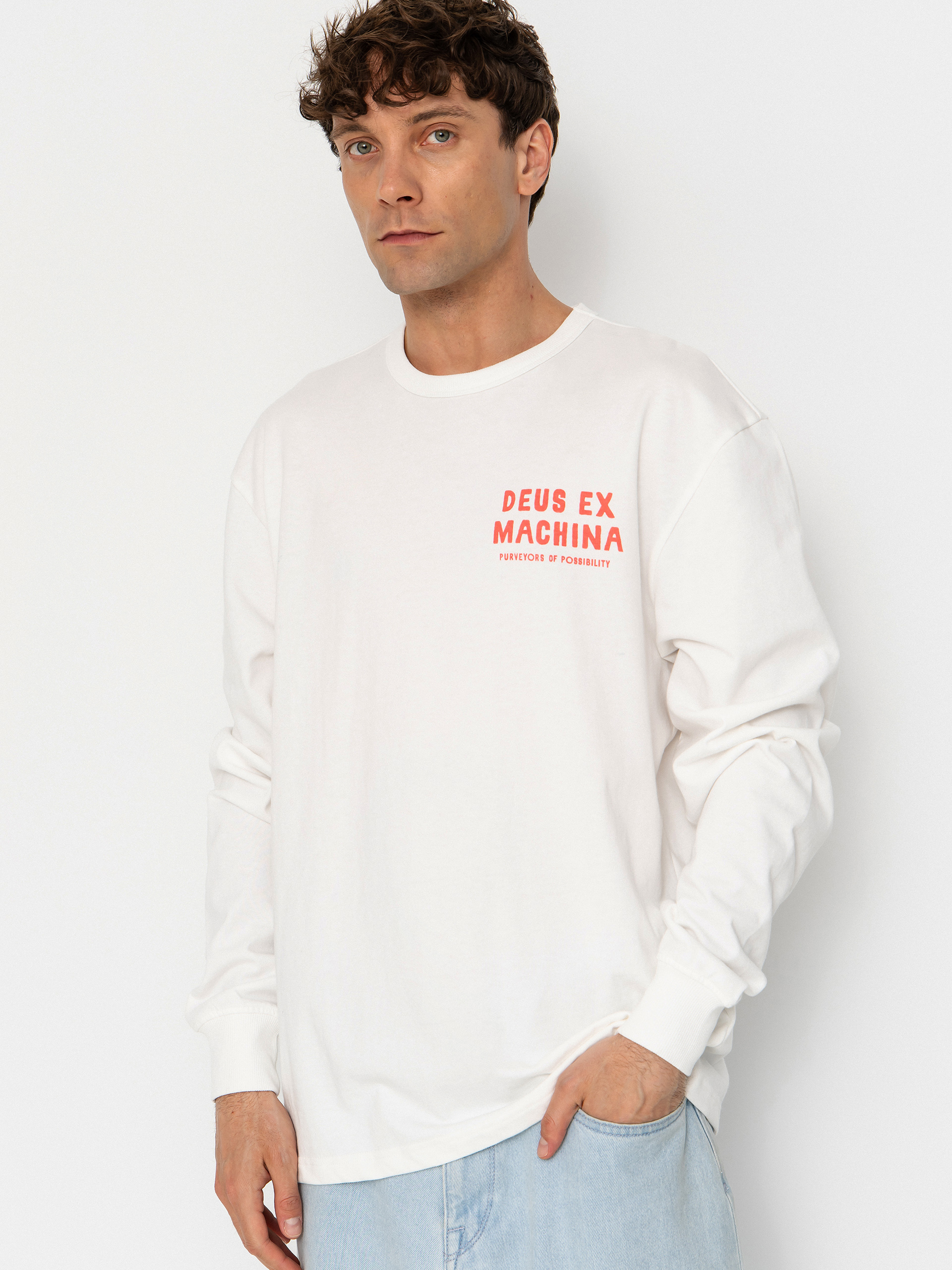 Longsleeve Deus Ex Machina Kumbaya (vintage white)