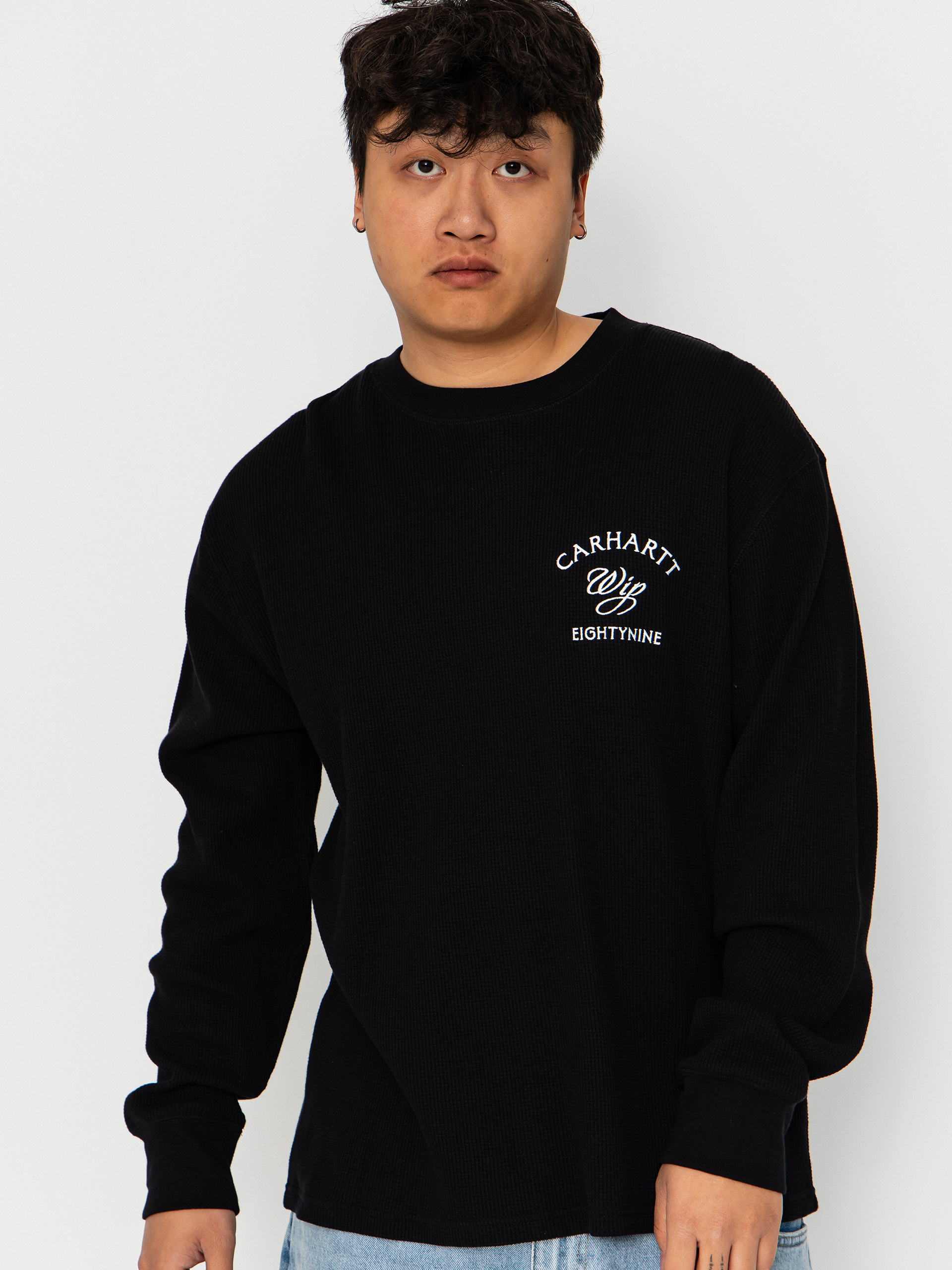 Longsleeve Carhartt WIP Eightynine Waffle (black/white)