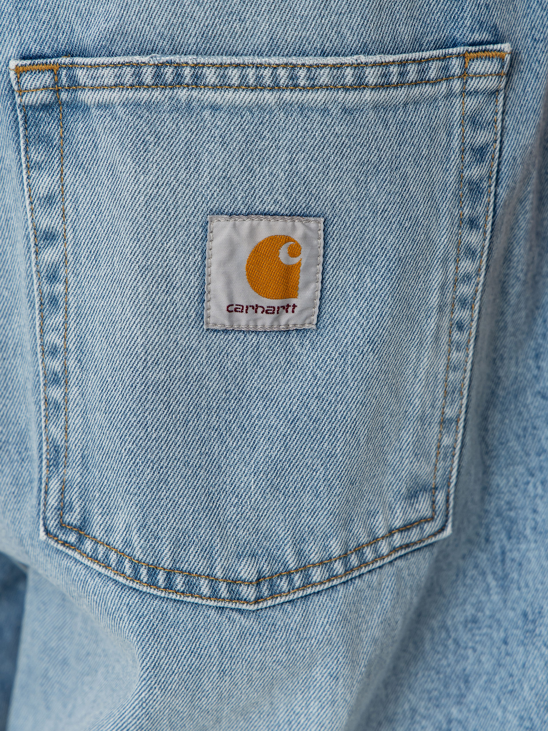 Pantaloni scurți Carhartt WIP Brandon (blue heavy worn bleached)