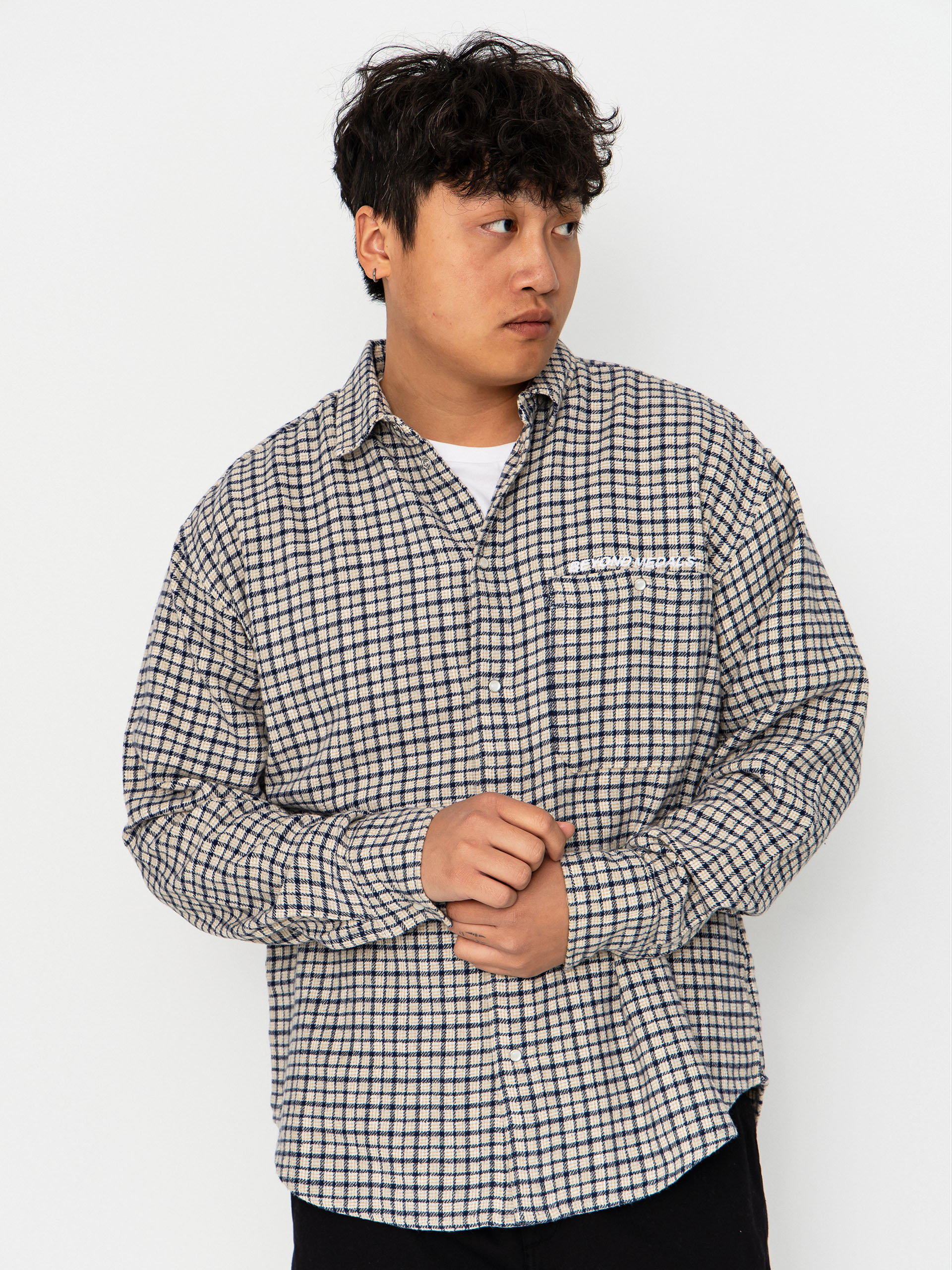 Cămașă Beyond Medals Checkered (beige)