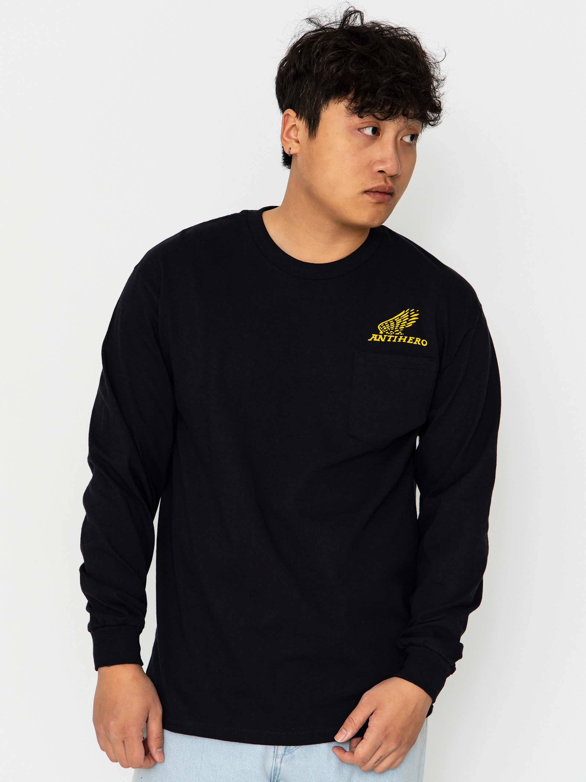 Longsleeve Antihero Motorized (black w/gold print)