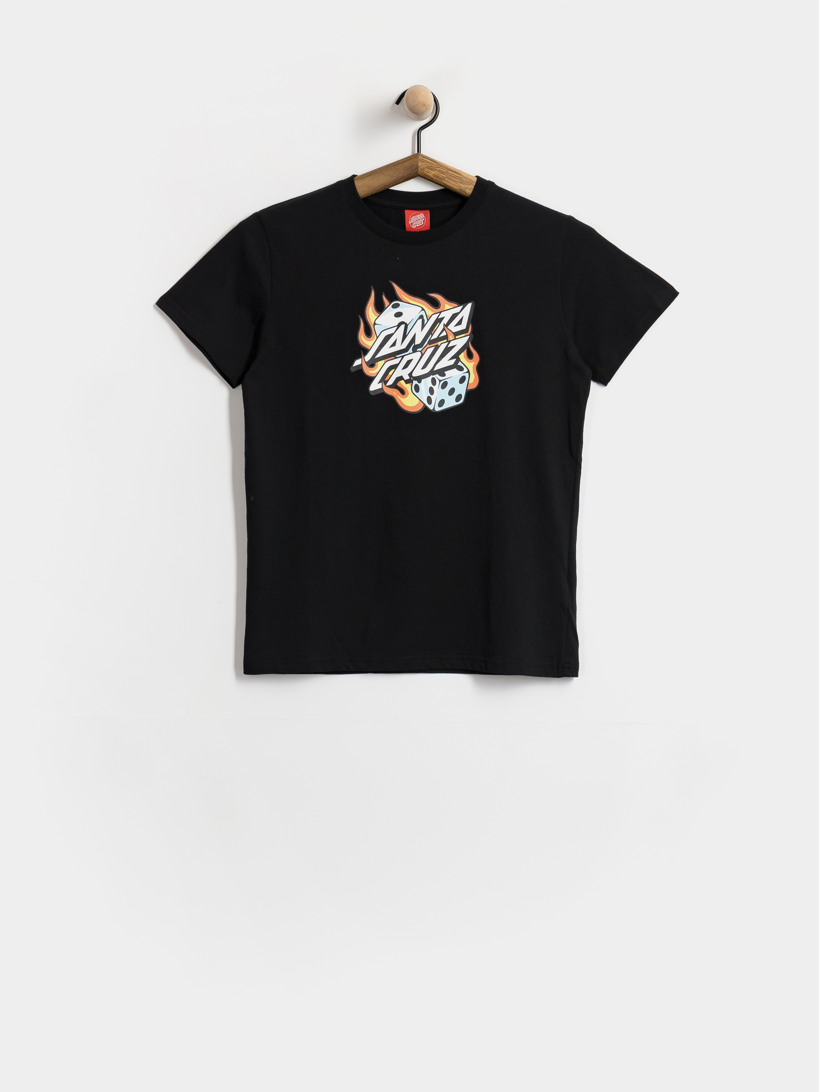 Tricou Santa Cruz Flaming Dice Dot JR