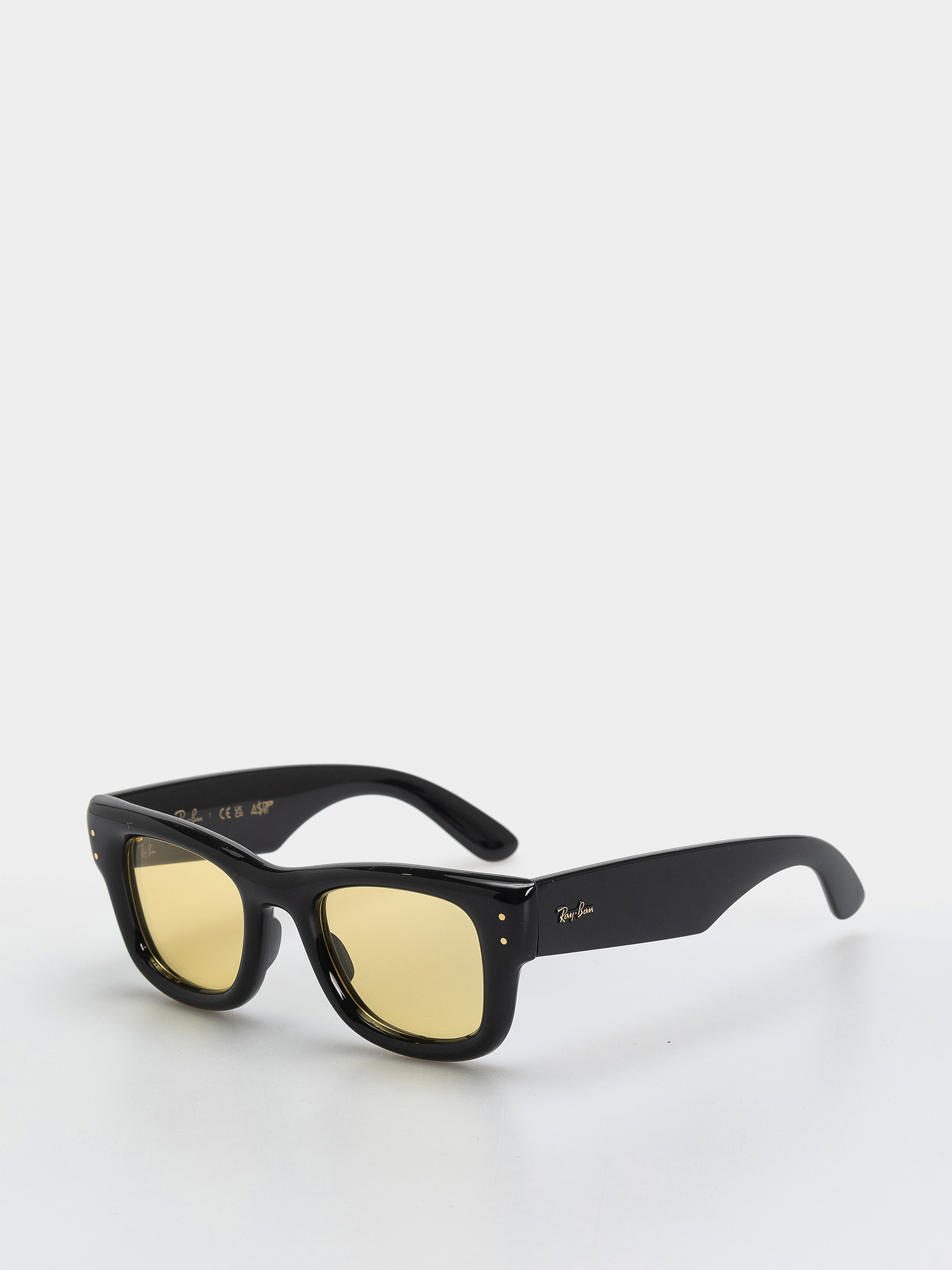 Ochelari de soare Ray-Ban Wayfarer Puffer (polerowany czarny/żółty)