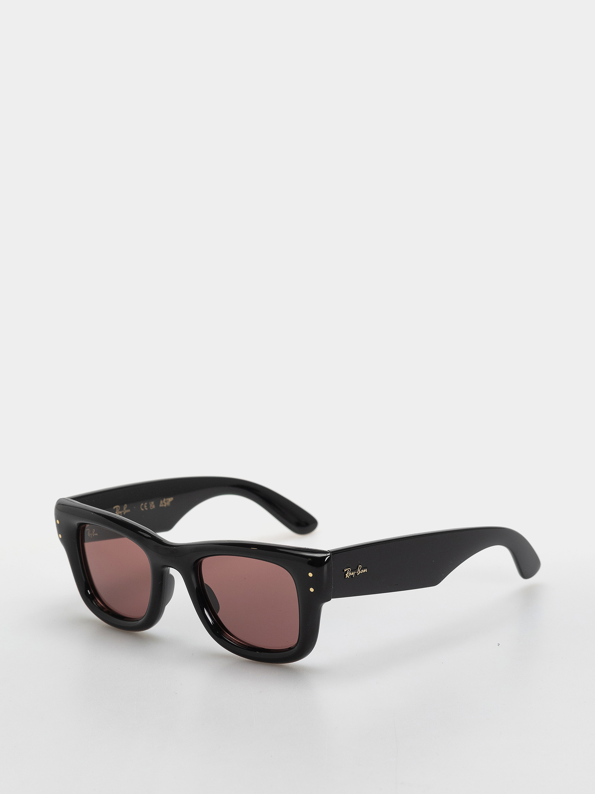Ochelari de soare Ray-Ban Wayfarer Puffer (polerowany czarny/ciemnofioletowe)