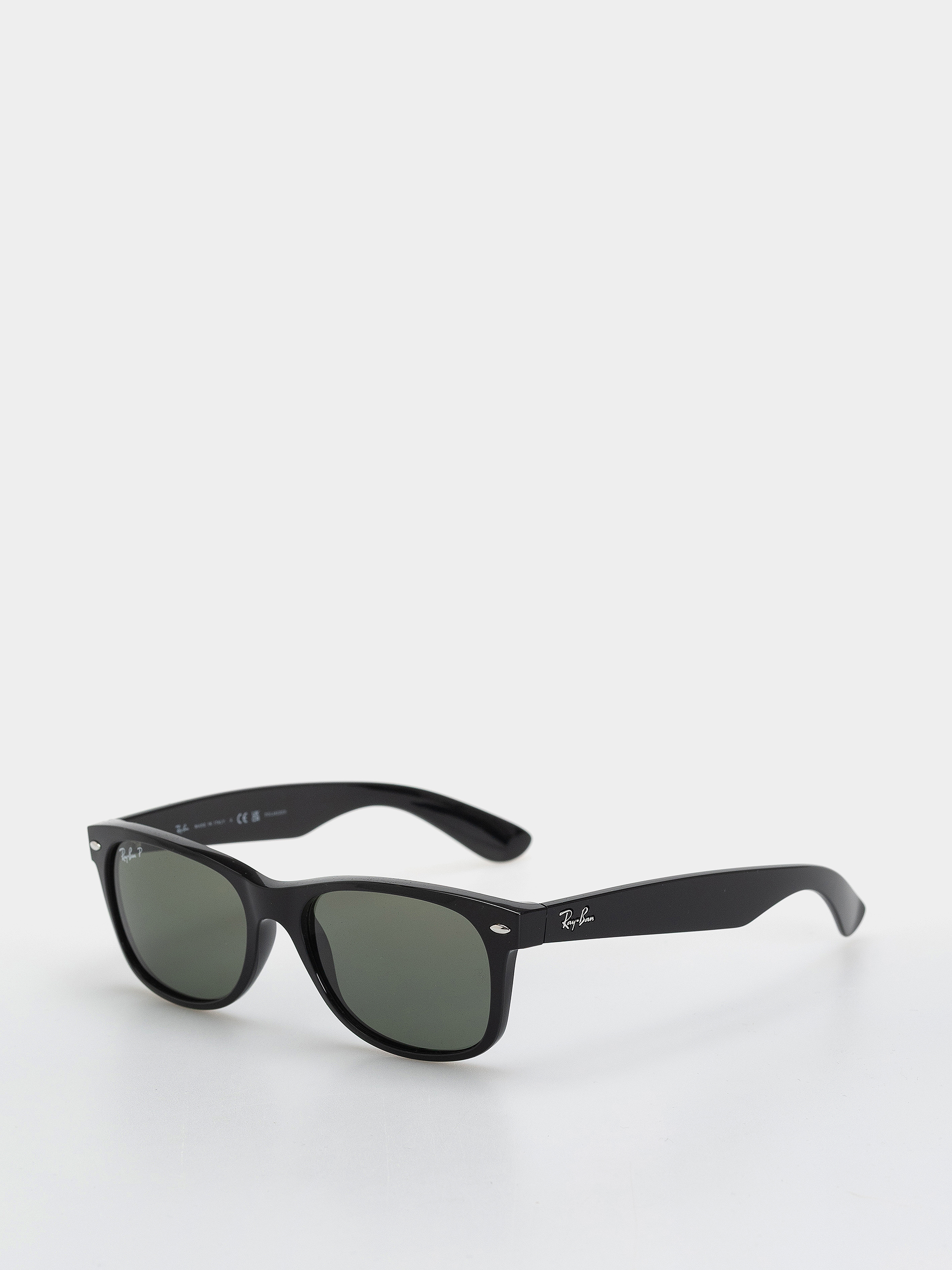 Ochelari de soare Ray-Ban New Wayfarer Classic (polerowany czarny/zielone z polaryzacją)