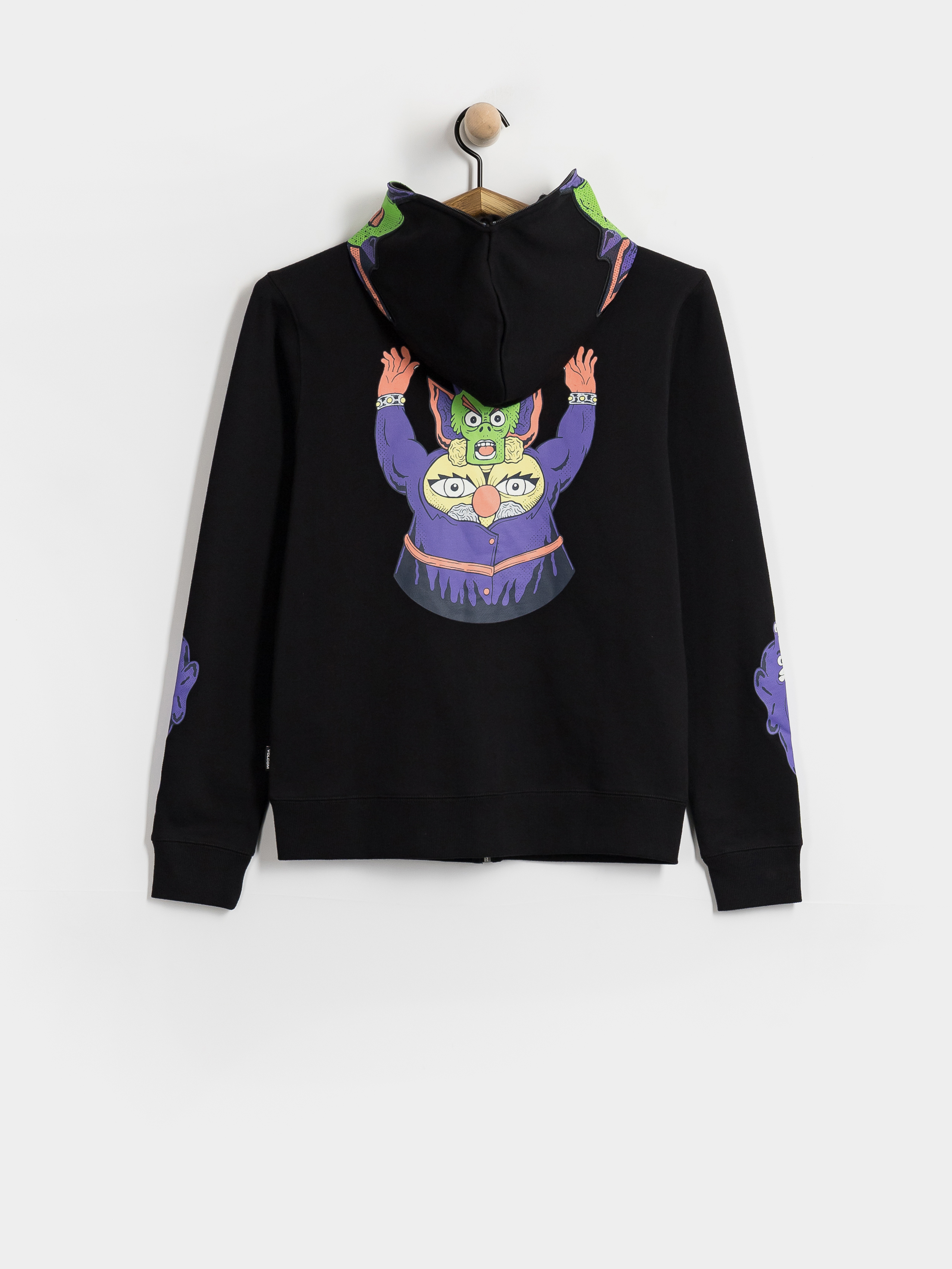 Hanorac cu glugă Volcom Fa Ben Sanair Full ZIP JR (black)