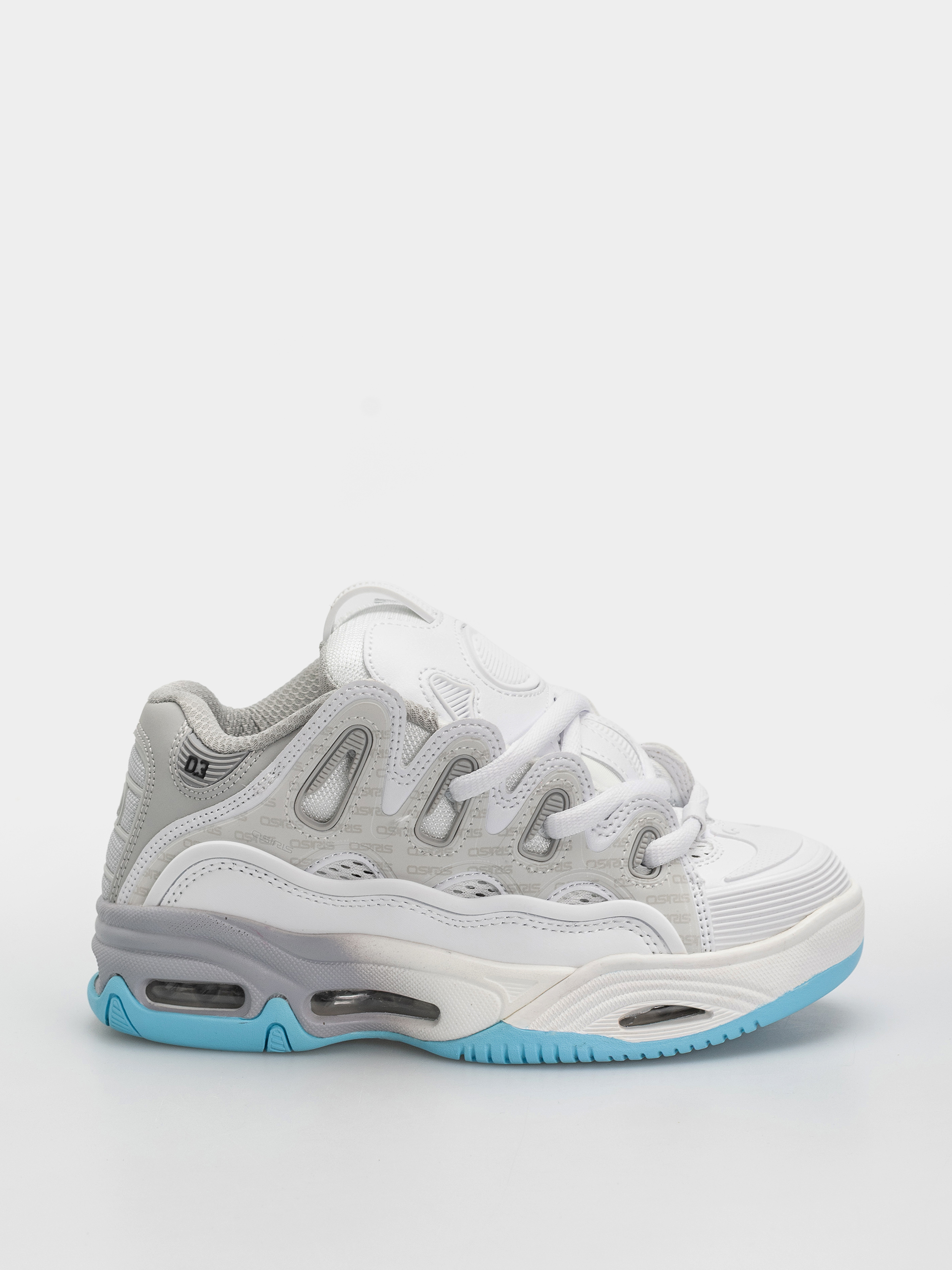 Pantofi Osiris D3 2001 (white/grey/baby blue)