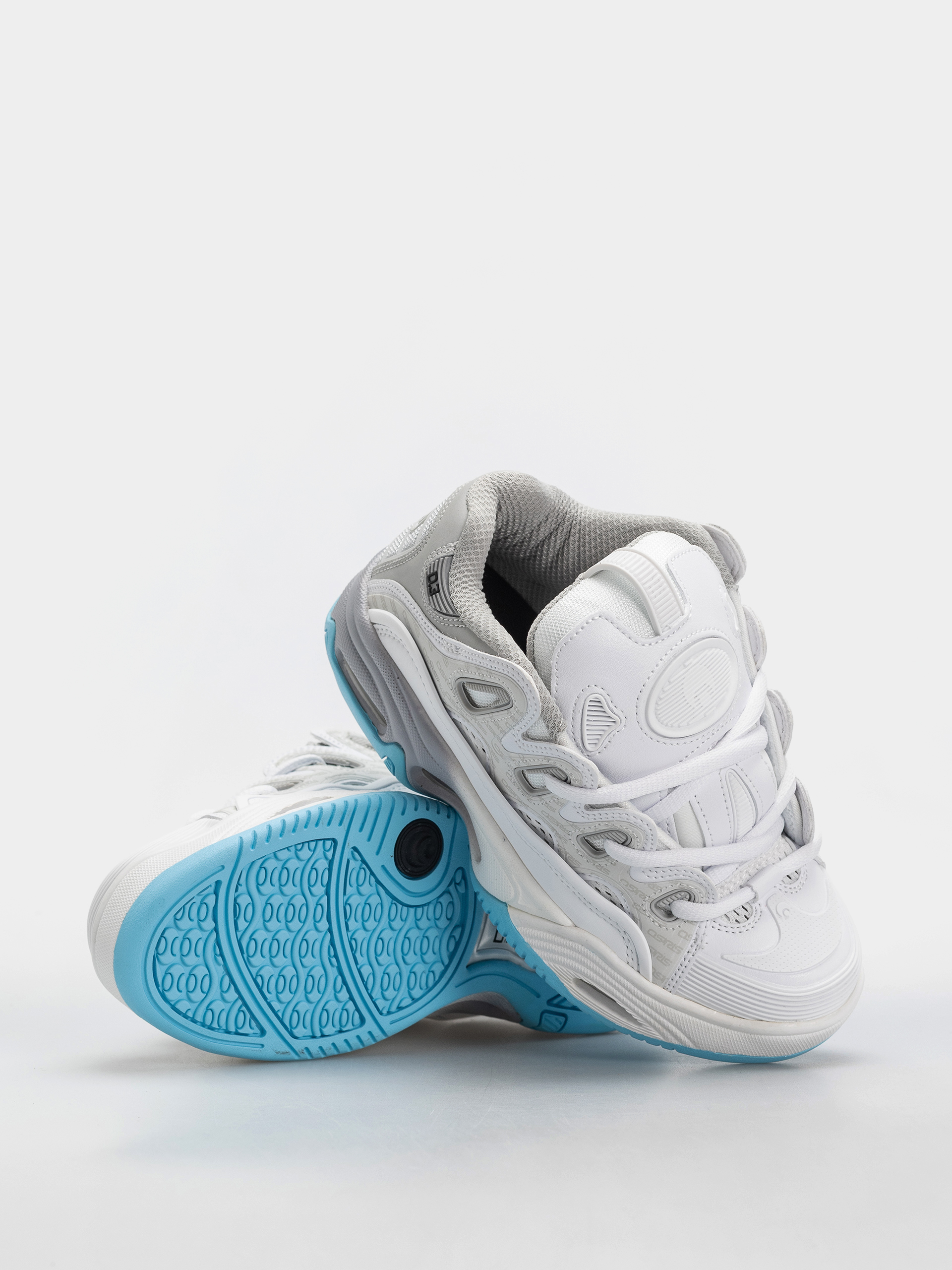 Pantofi Osiris D3 2001 (white/grey/baby blue)