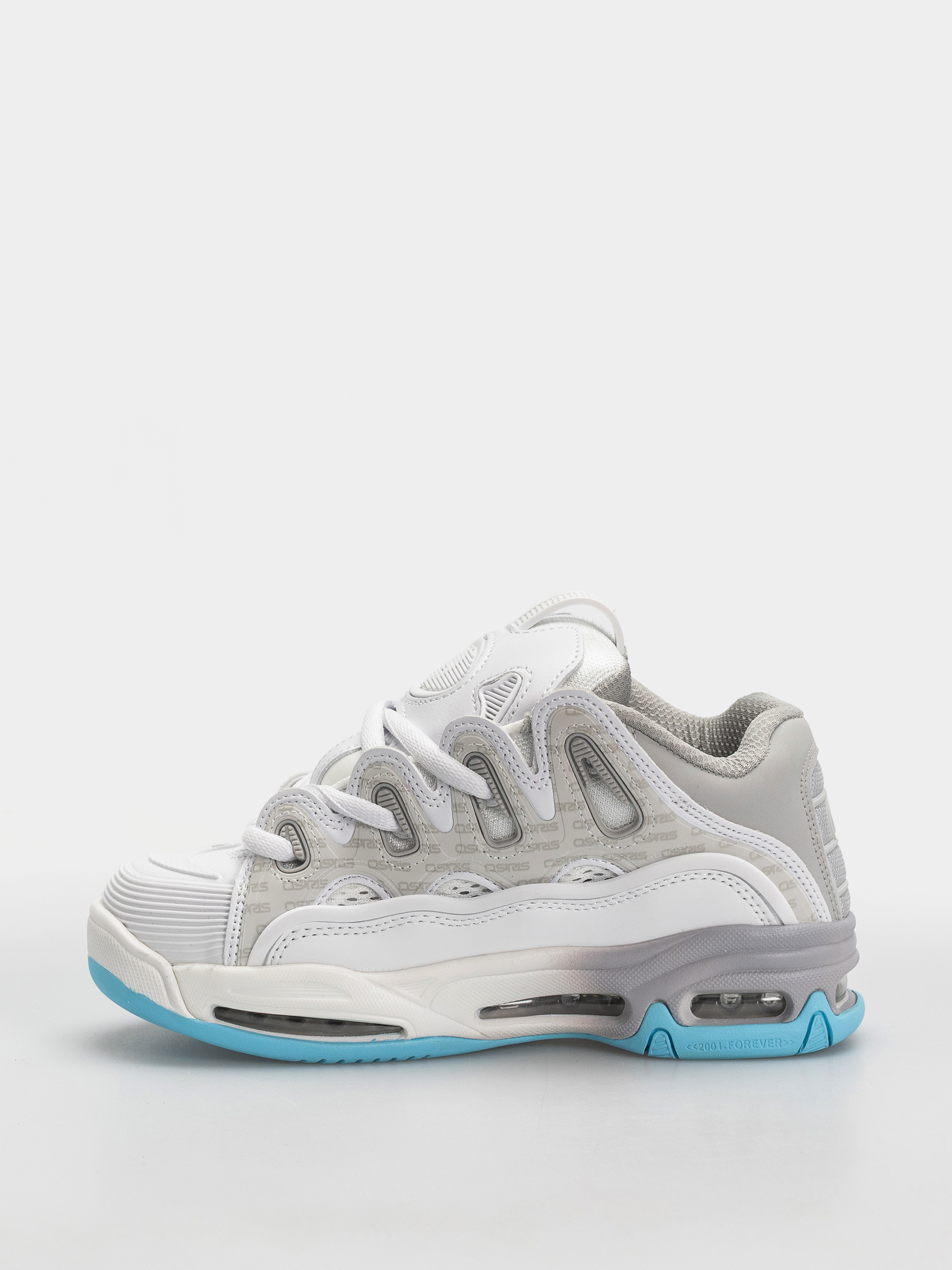 Pantofi Osiris D3 2001 (white/grey/baby blue)