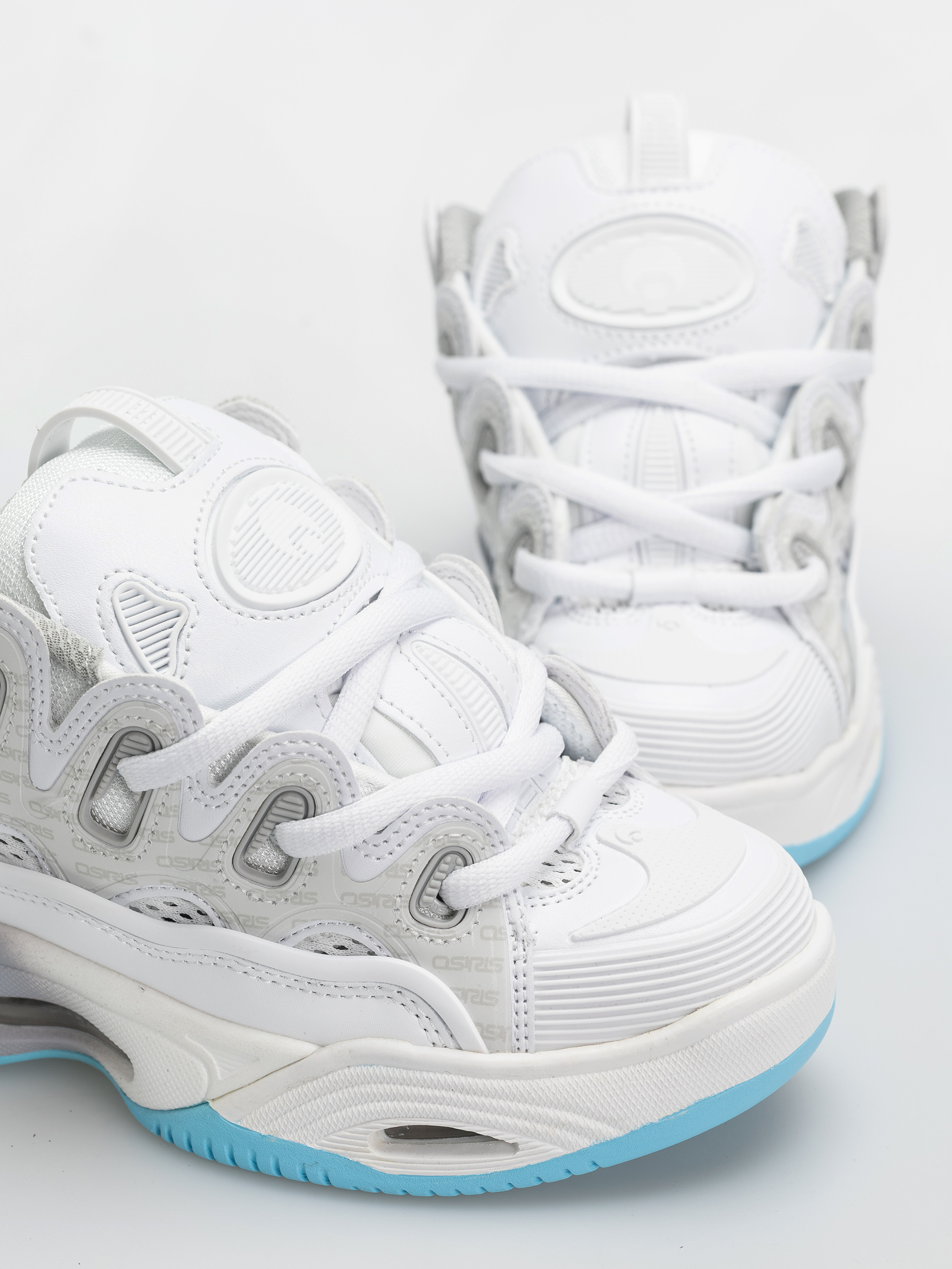 Pantofi Osiris D3 2001 (white/grey/baby blue)