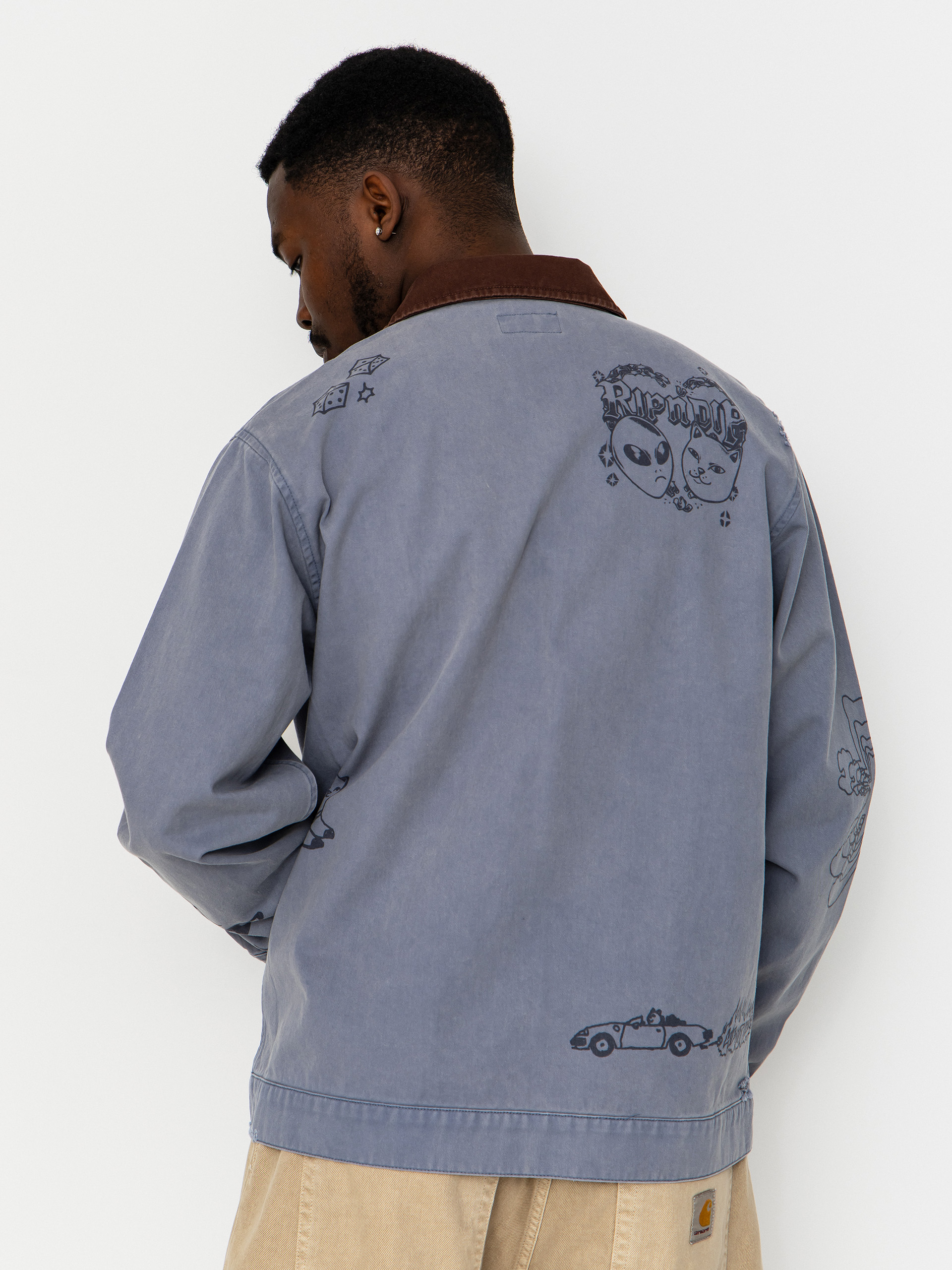 Geacă RipNDip Westside Zip Up Work (slate)