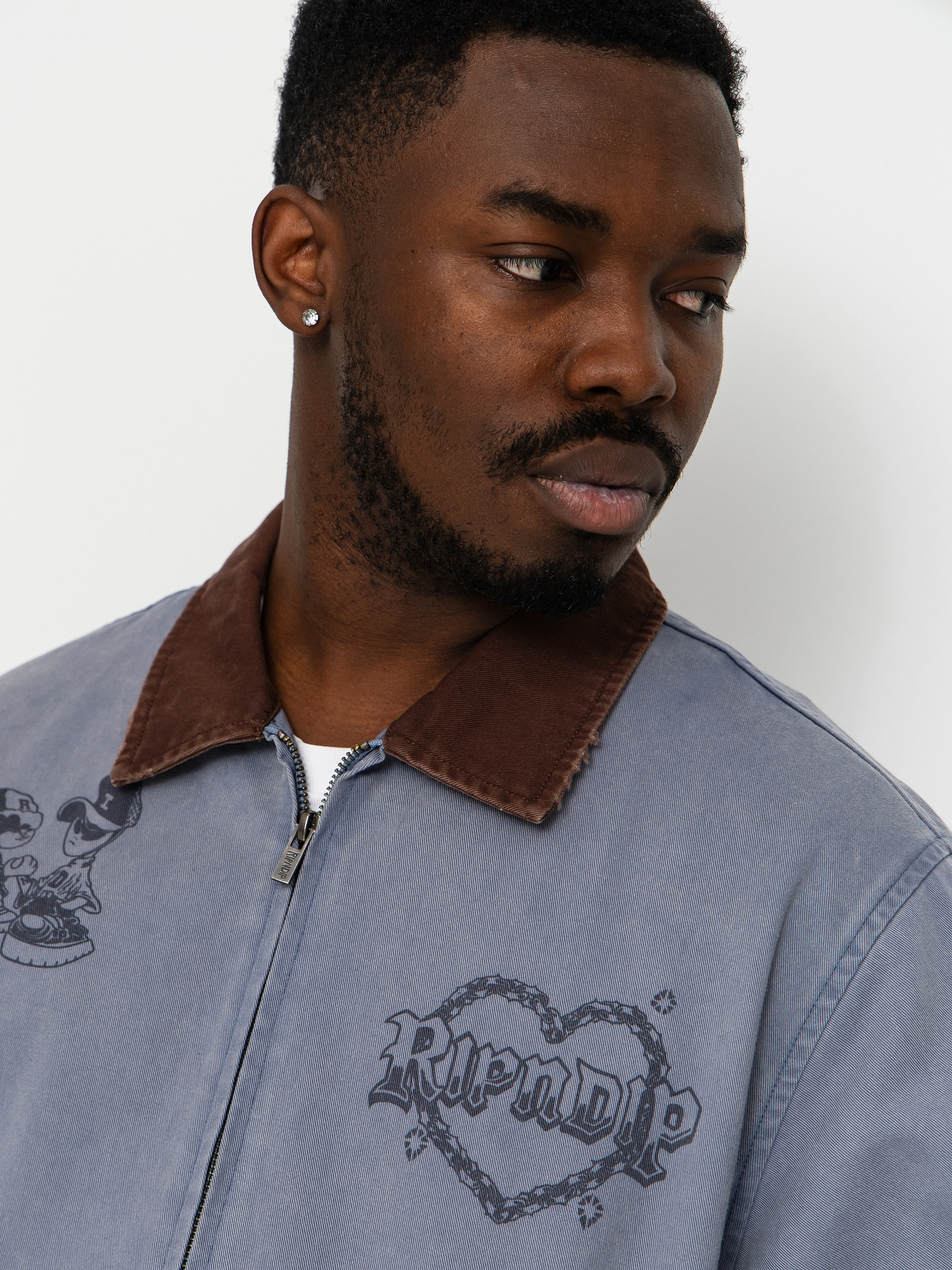 Geacă RipNDip Westside Zip Up Work (slate)