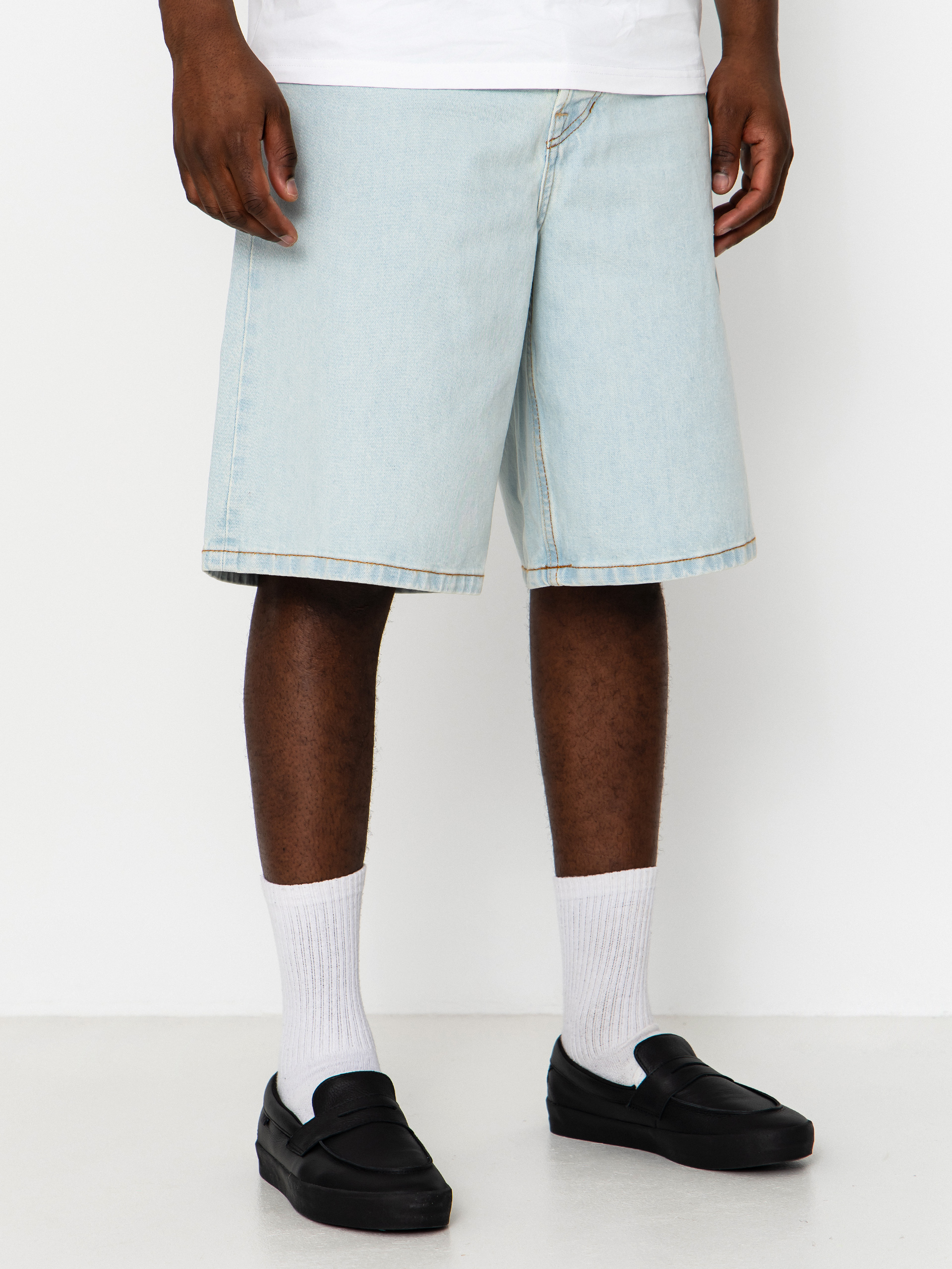 Pantaloni scurți Vans Lx Check 5 Baggy Denim (blue ice)