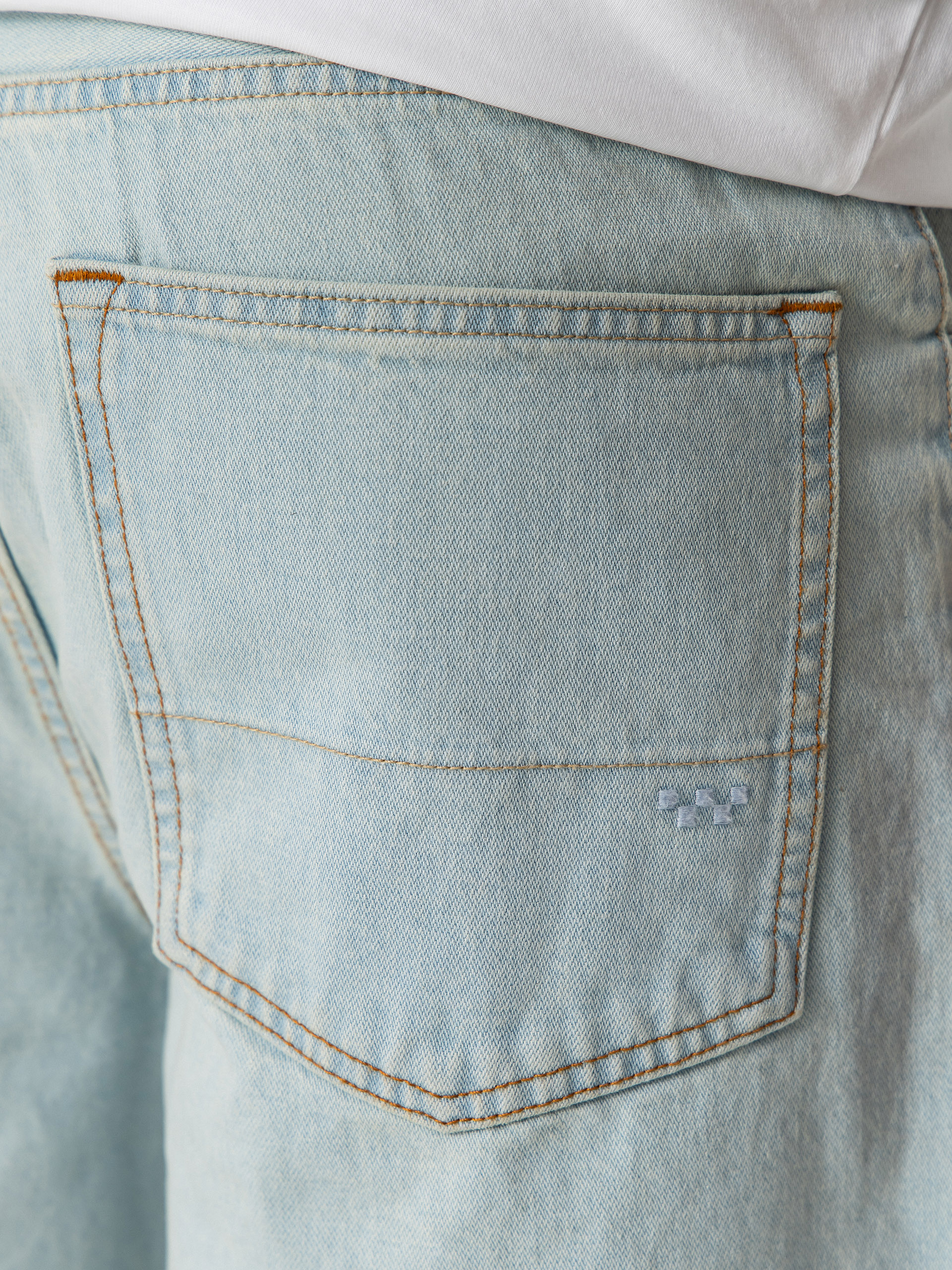 Pantaloni scurți Vans Lx Check 5 Baggy Denim (blue ice)