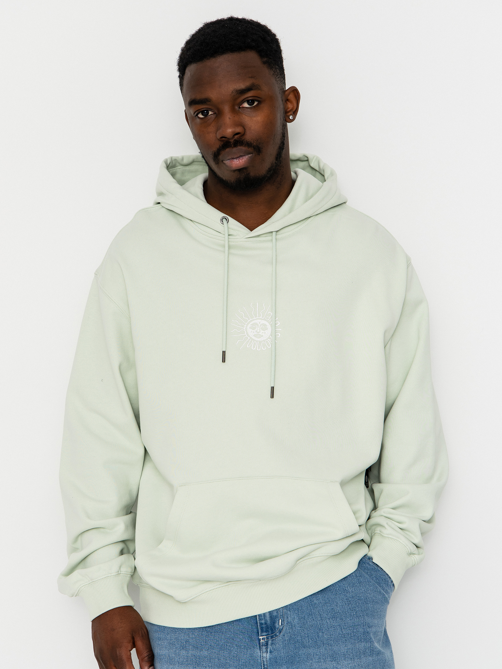 Hanorac cu glugă Volcom Handerry HD (pale aqua)