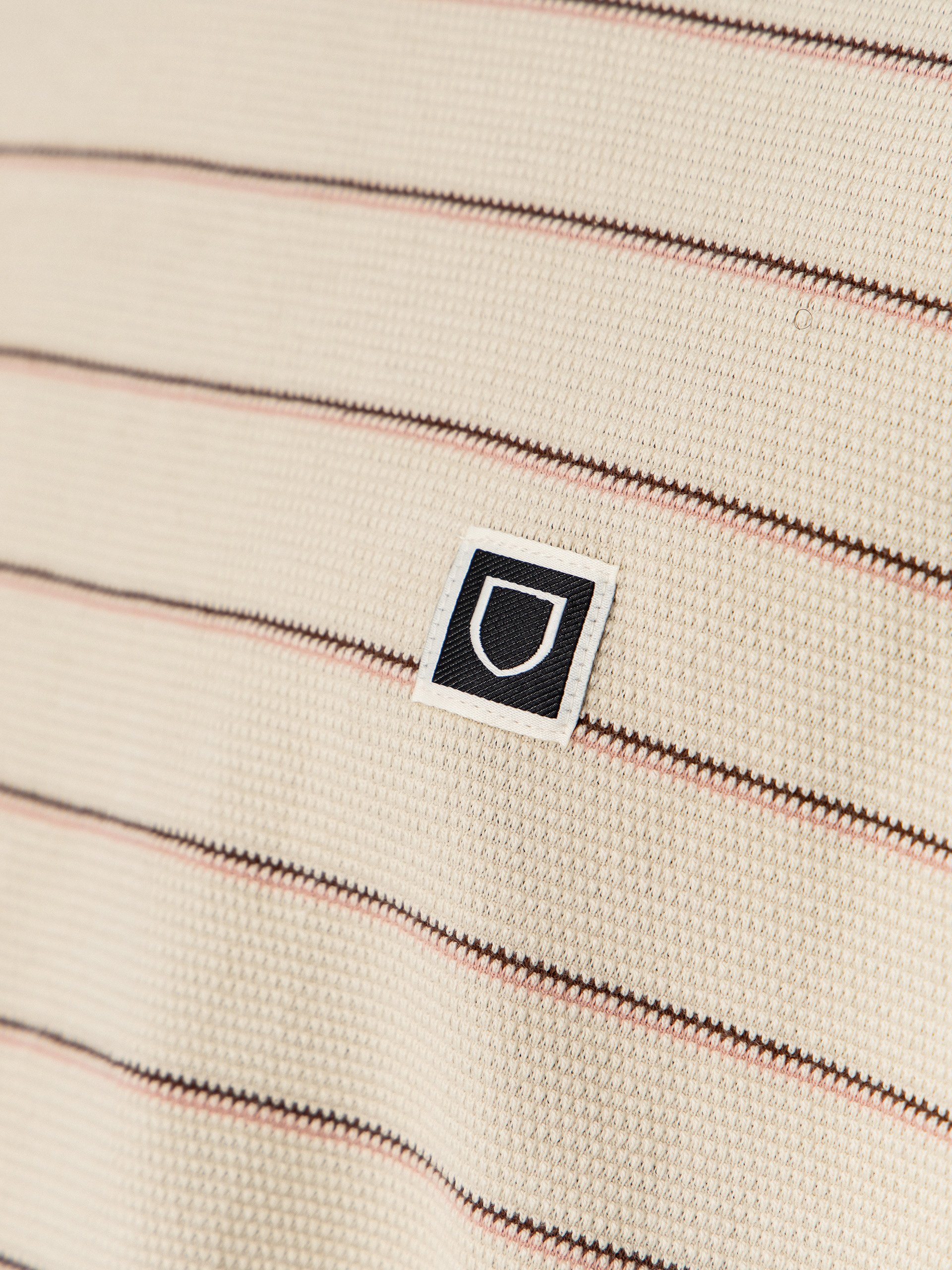 Tricou Brixton Shield Pique Boxy Knit (whitecap/sea foam/pinecone bro)