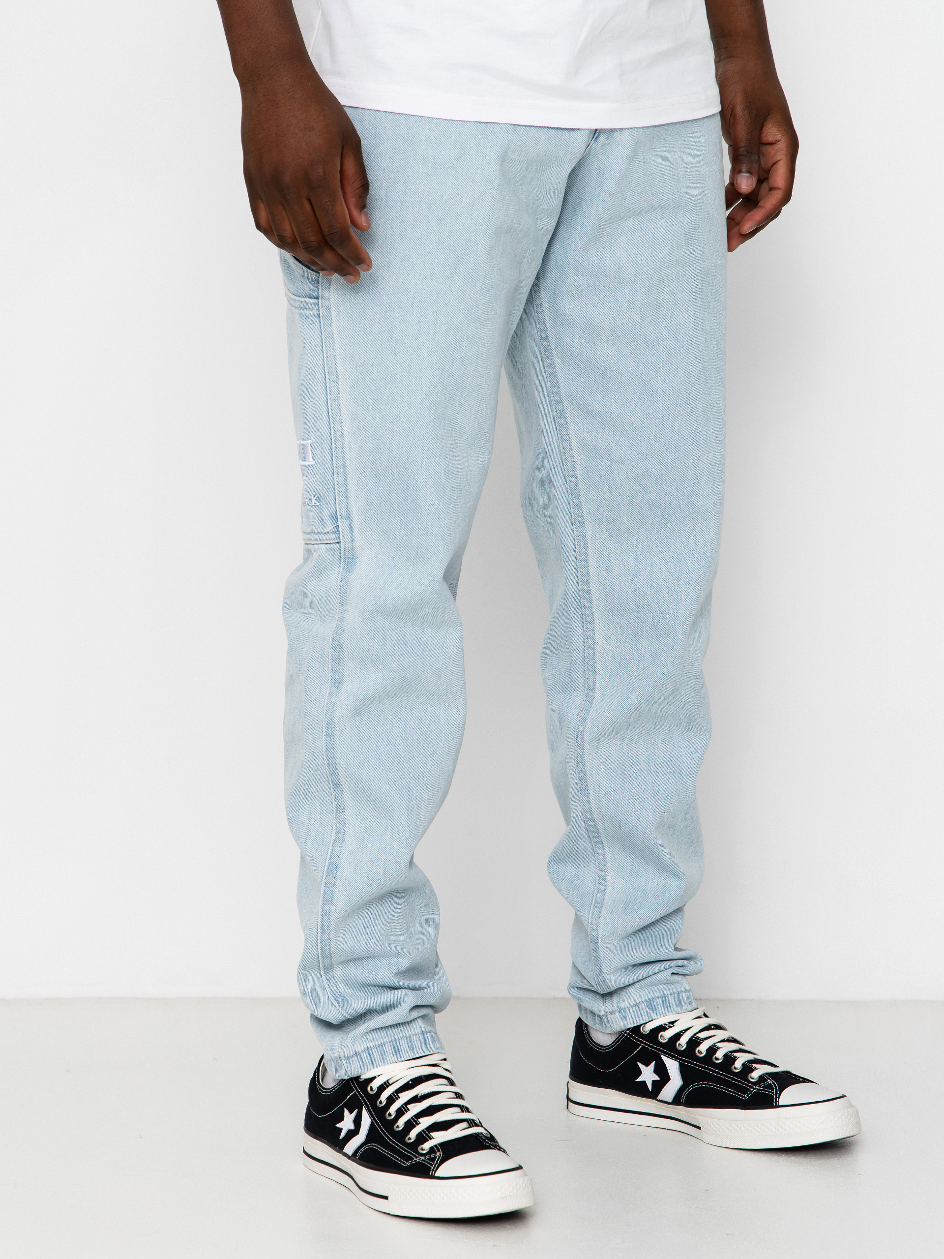 Pantaloni Karl Kani Retro Tapered Workwear Denim (bleached blue)