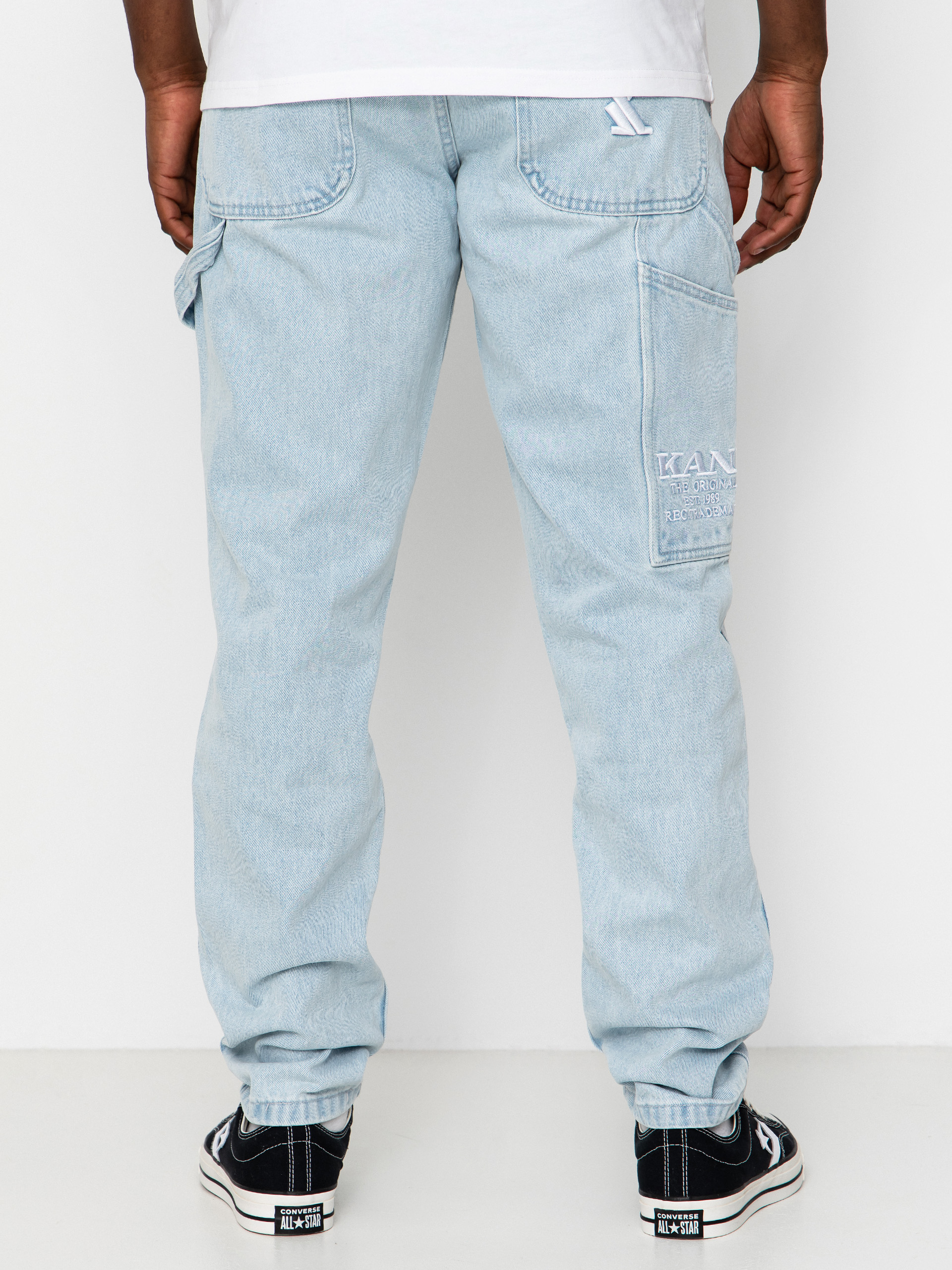 Pantaloni Karl Kani Retro Tapered Workwear Denim (bleached blue)