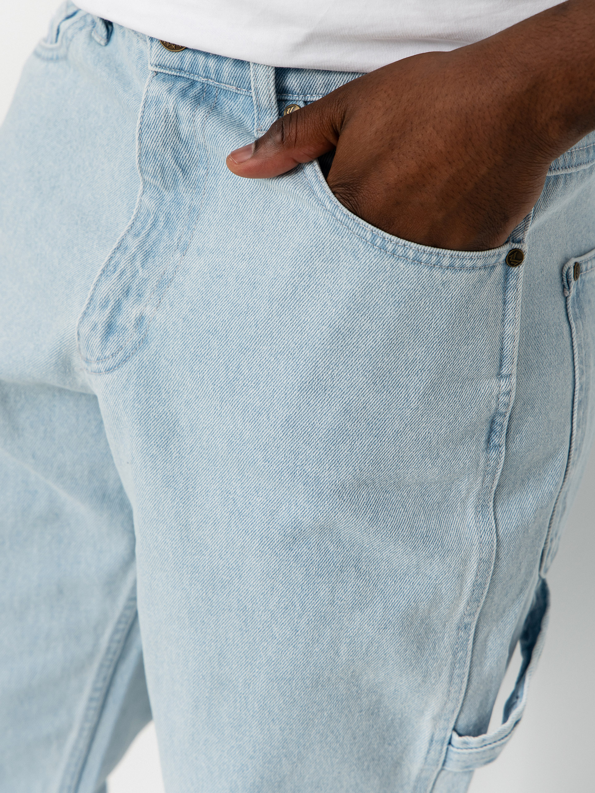 Pantaloni Karl Kani Retro Tapered Workwear Denim (bleached blue)
