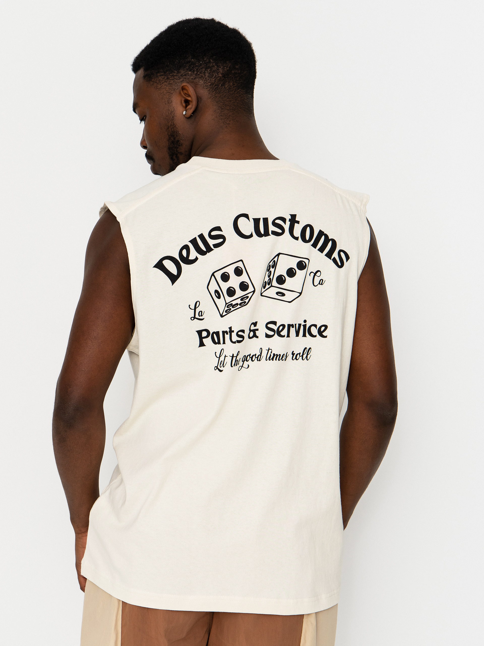 Tricou Deus Ex Machina Knucklebones Muscle (dirty white)