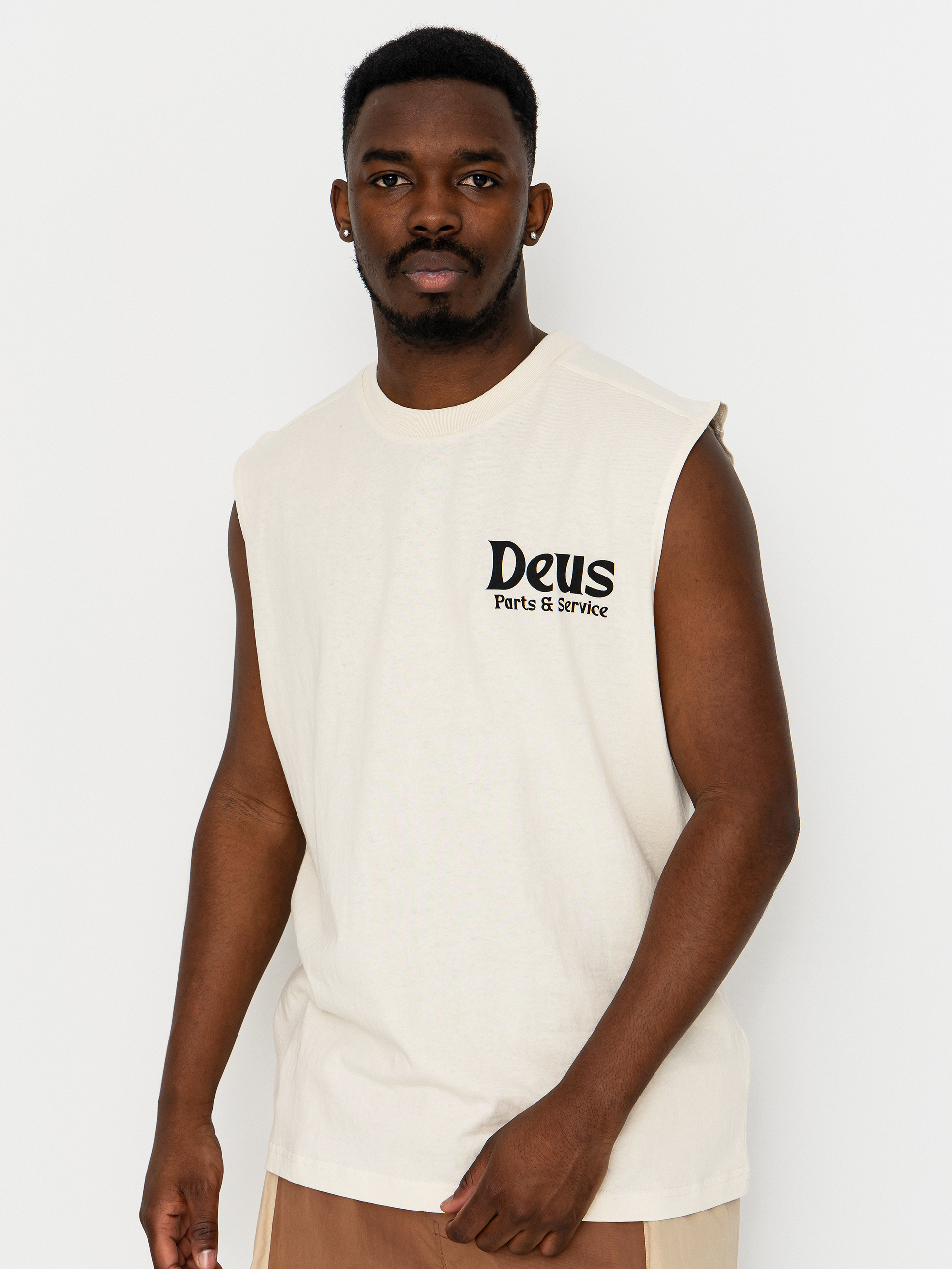 Tricou Deus Ex Machina Knucklebones Muscle (dirty white)