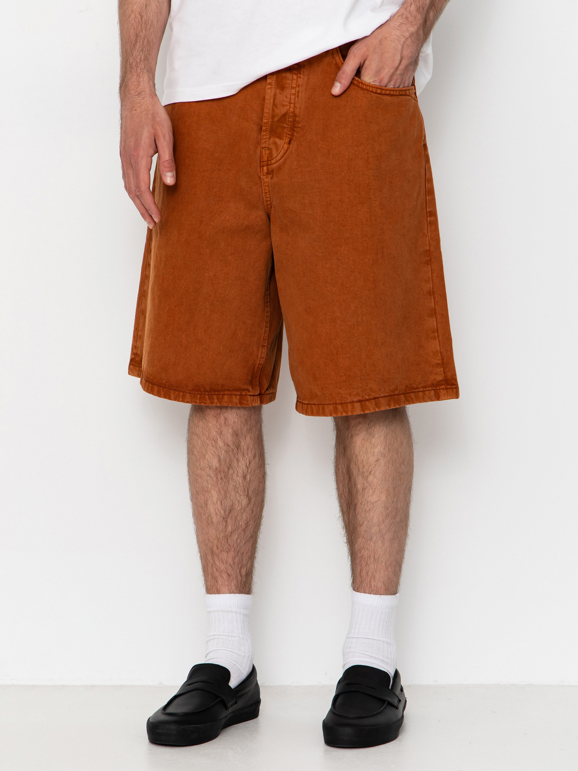 Pantaloni scurți Vans Lx Check 5 Baggy Denim (glazed ginger)