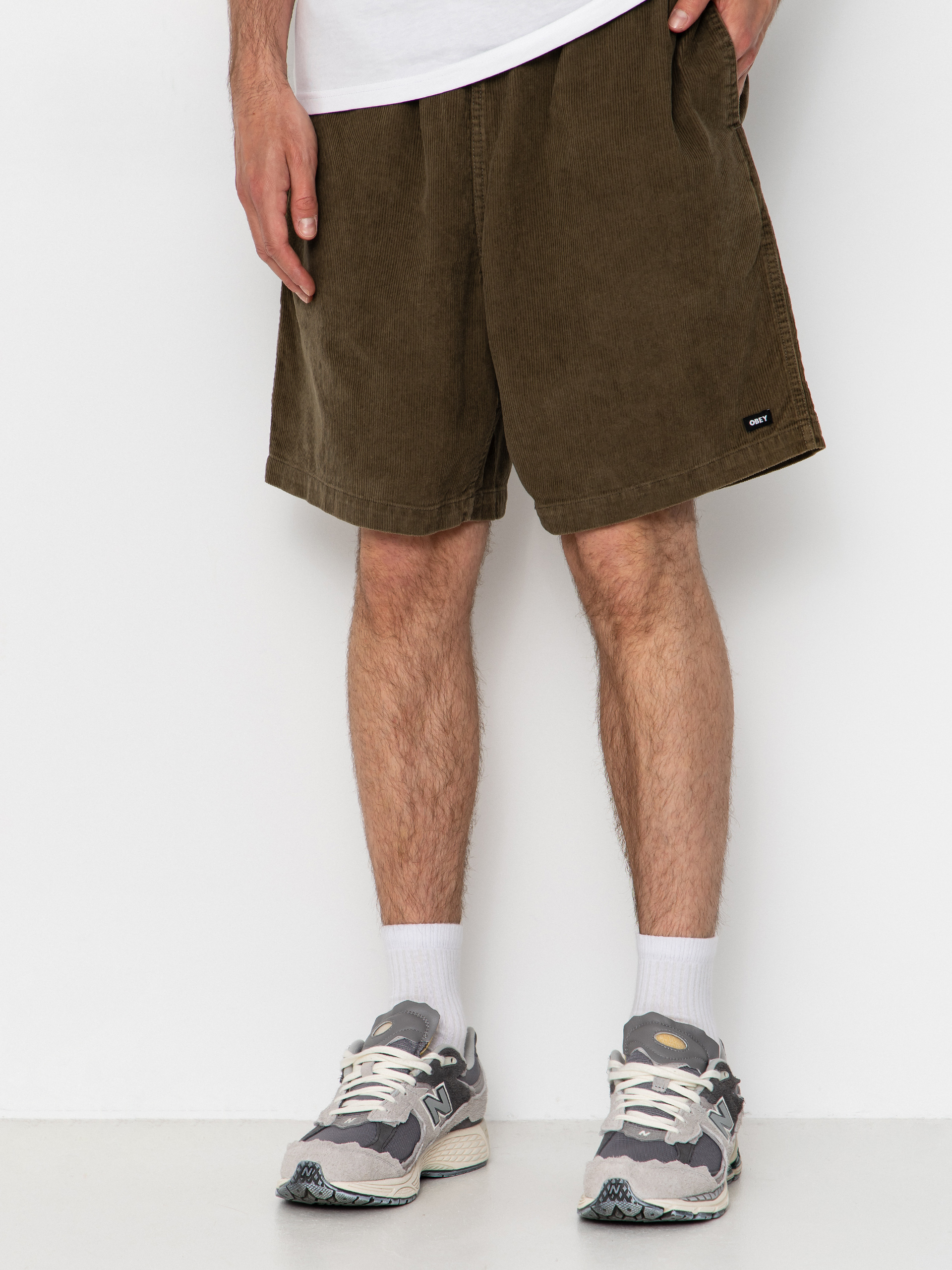 Pantaloni scurți OBEY Horizon (canteen faded wash)