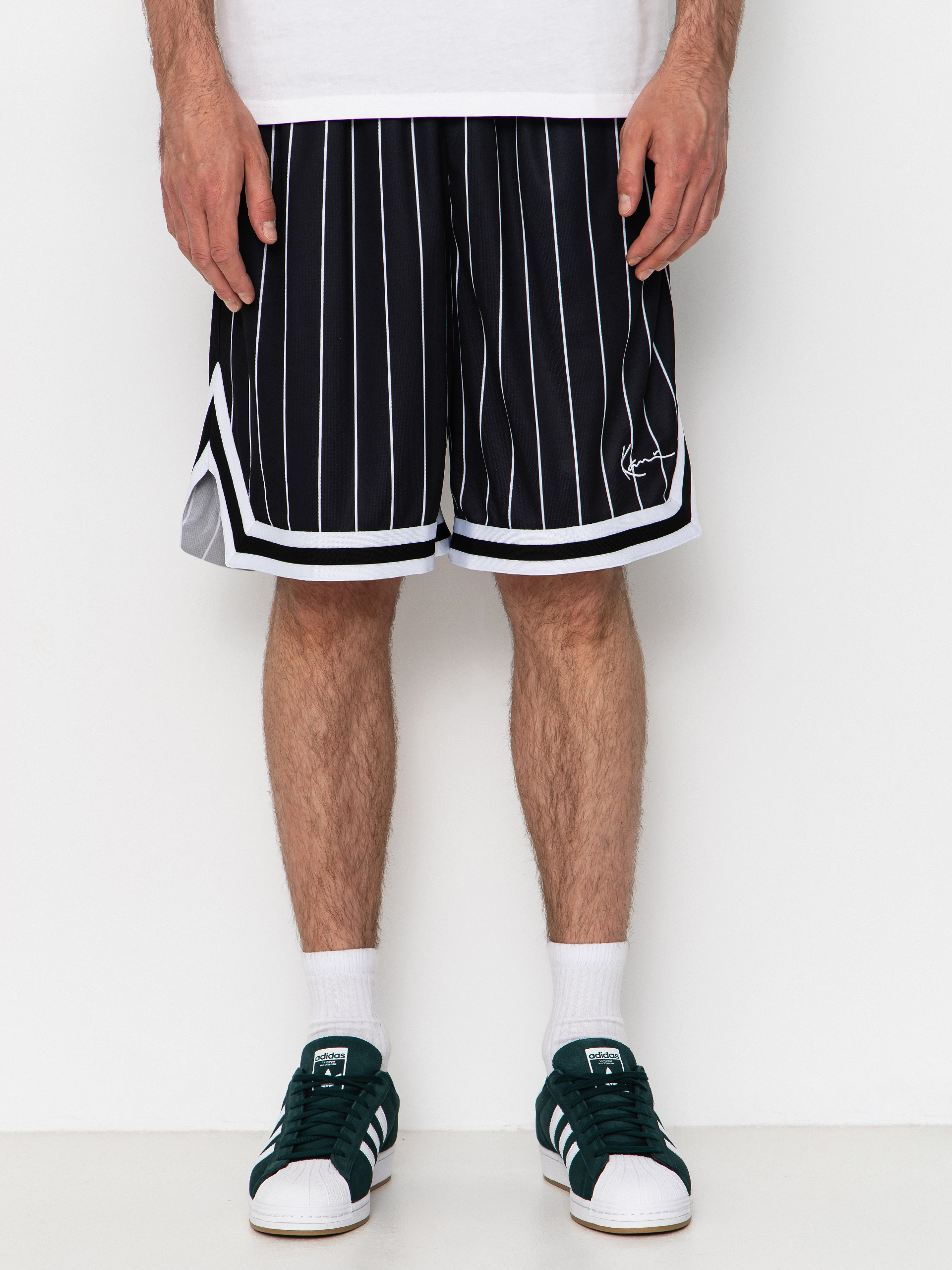 Pantaloni scurți Karl Kani Small Signature Pinstripe Mesh