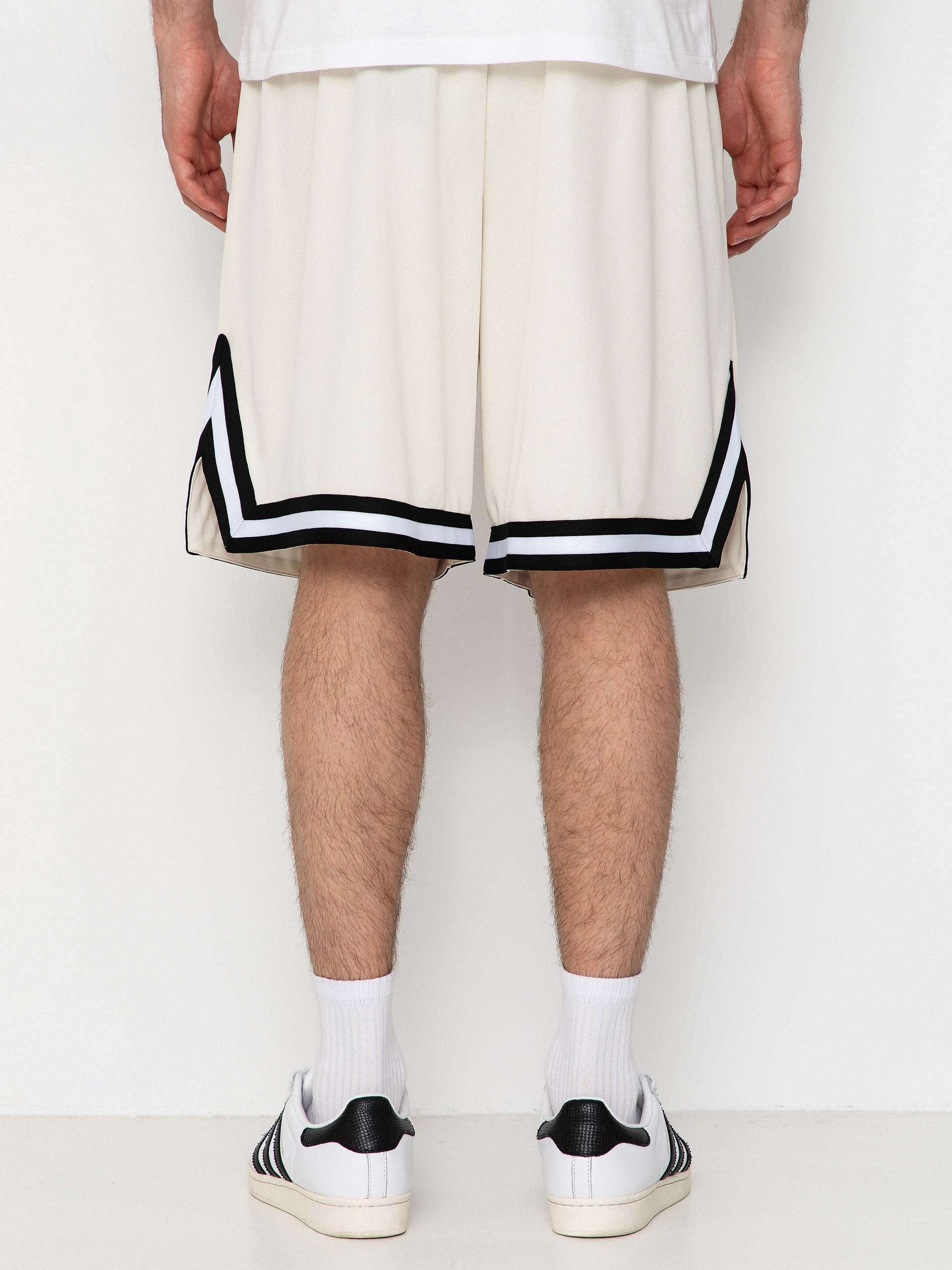 Pantaloni scurți Karl Kani Small Signature Essential Mesh (off white)
