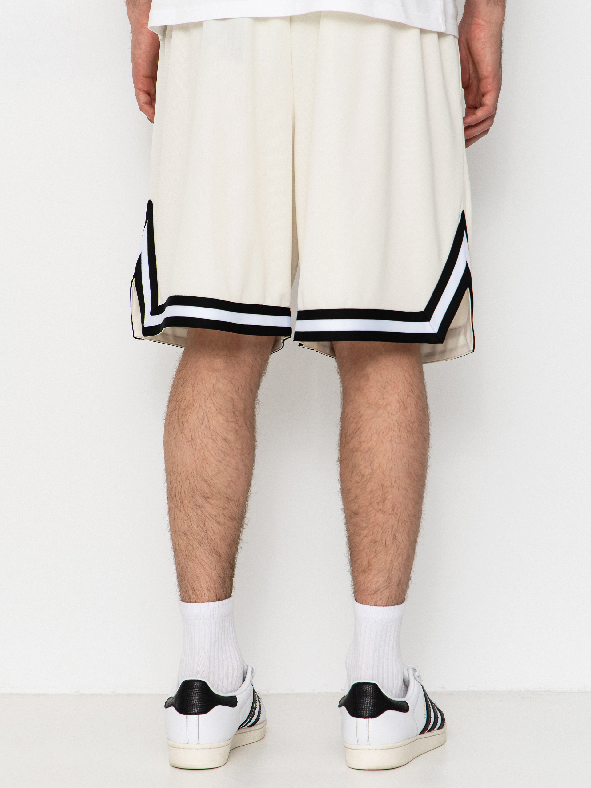 Pantaloni scurți Karl Kani Small Signature Essential Mesh (off white)