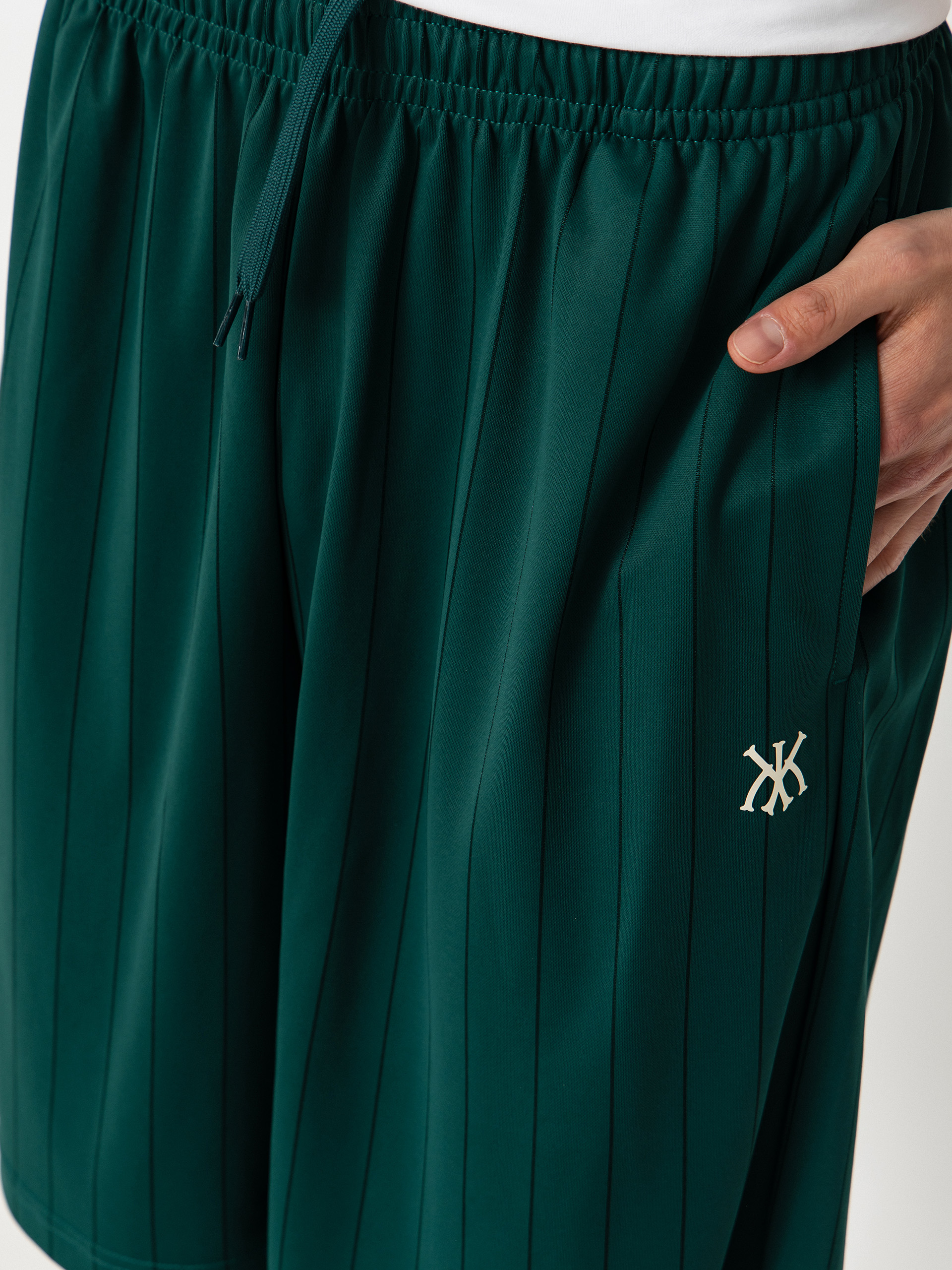 Pantaloni scurți Karl Kani Insignia Shadow Pinstripe Soccer (green)