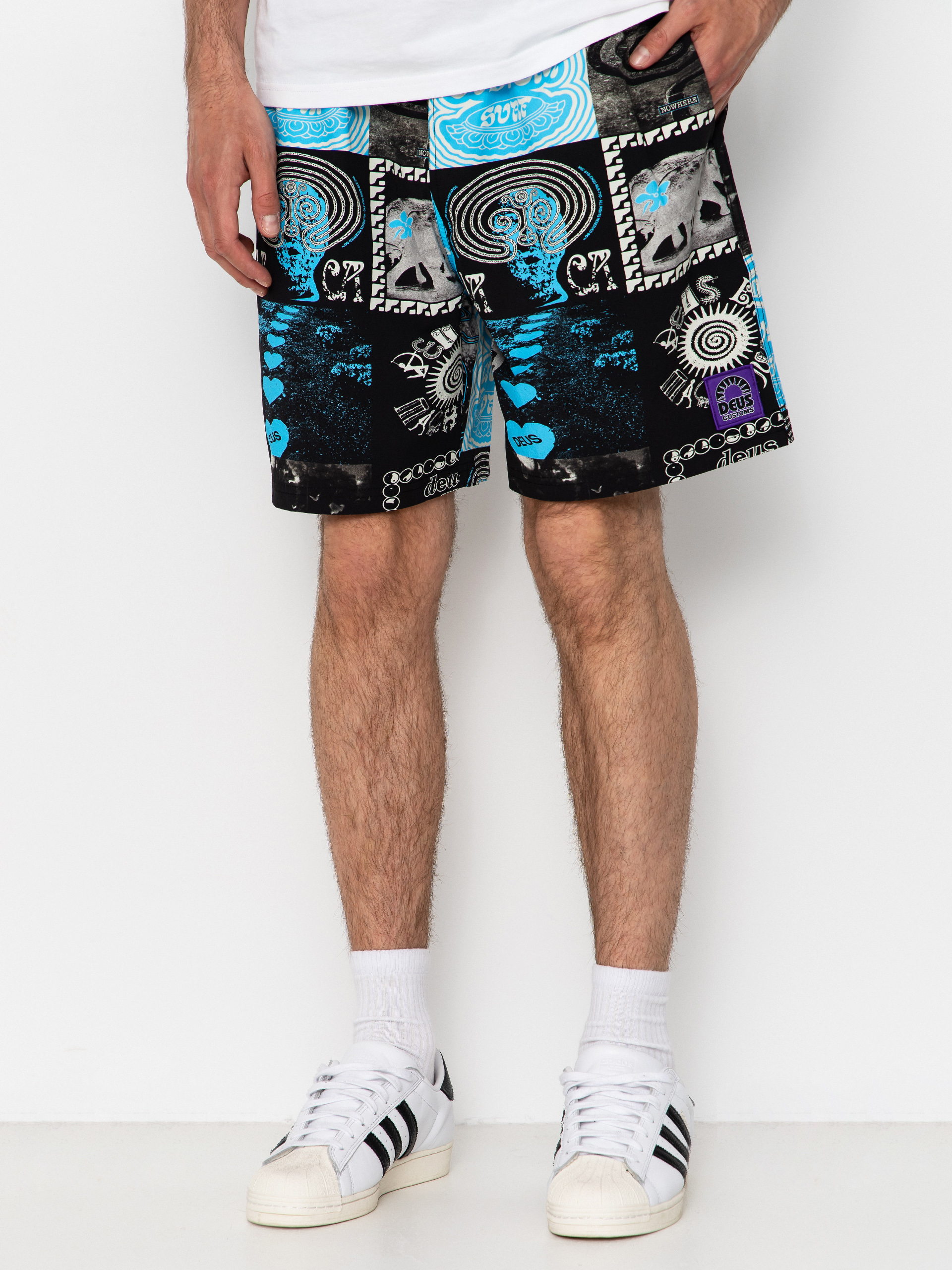 Pantaloni scurți Deus Ex Machina Washed Away Swim (caviar)