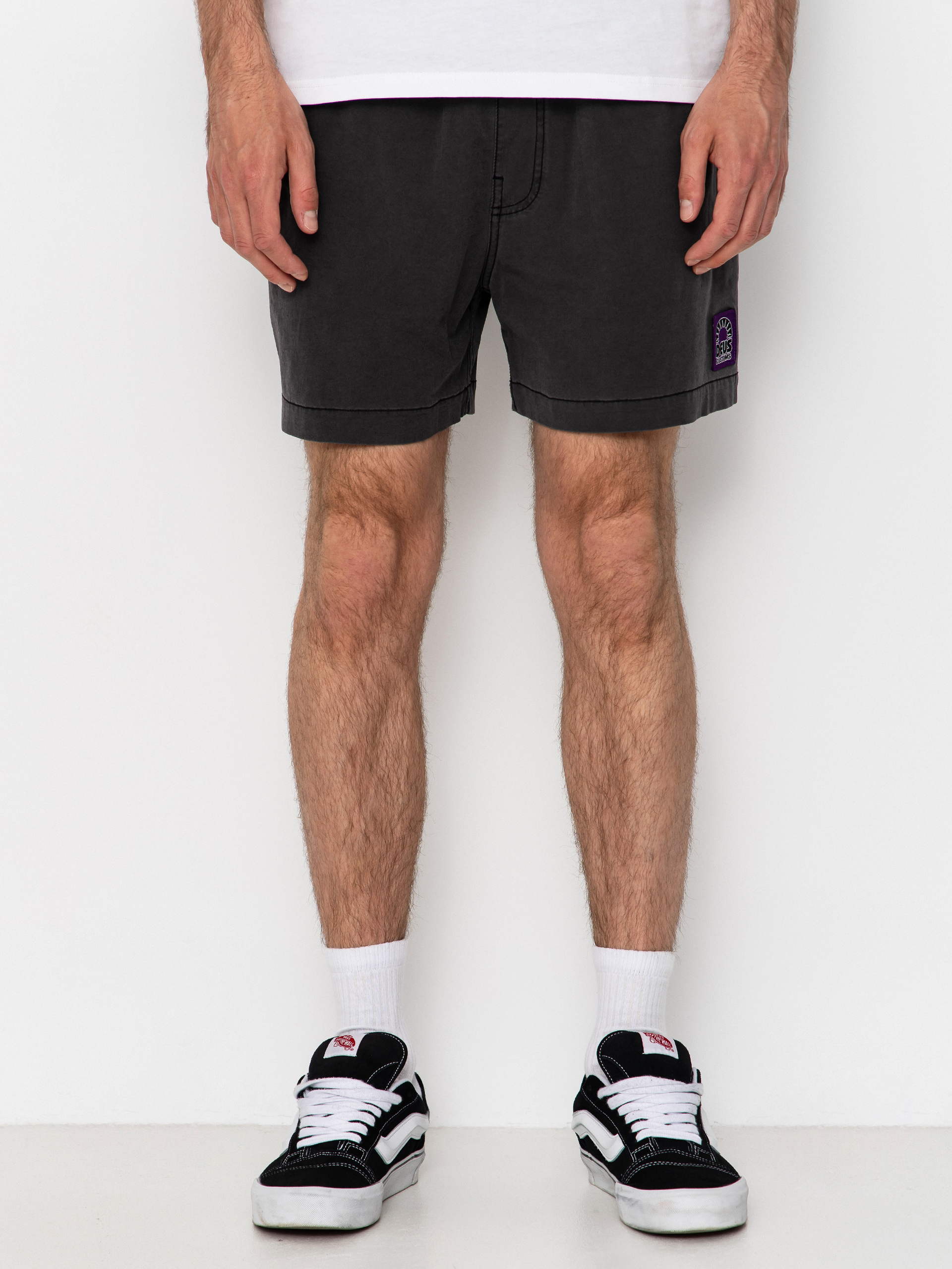 Pantaloni scurți Deus Ex Machina Sandbar Garment Dyed Mesh (anthracite)
