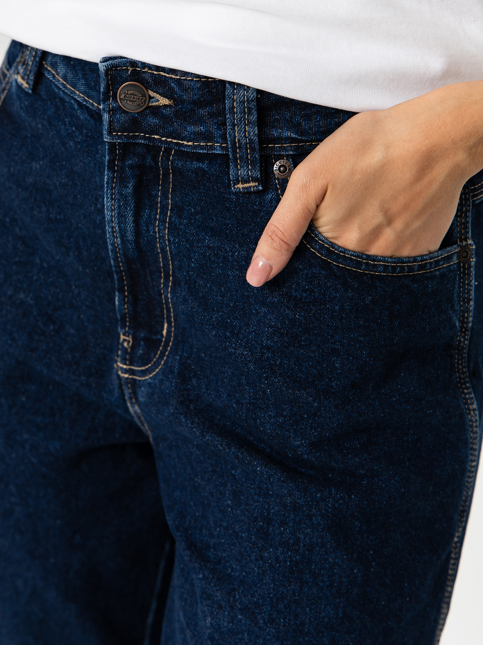 Pantaloni scurți Dickies 957 13 Inch Denim Wmn (dark indigo)