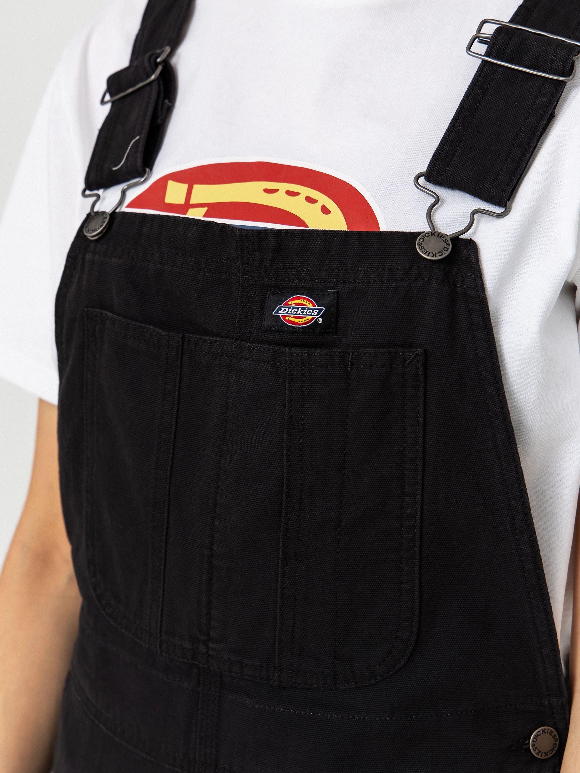 Pantaloni scurți Dickies Lightweight Canvas Short Bib Wmn (black)