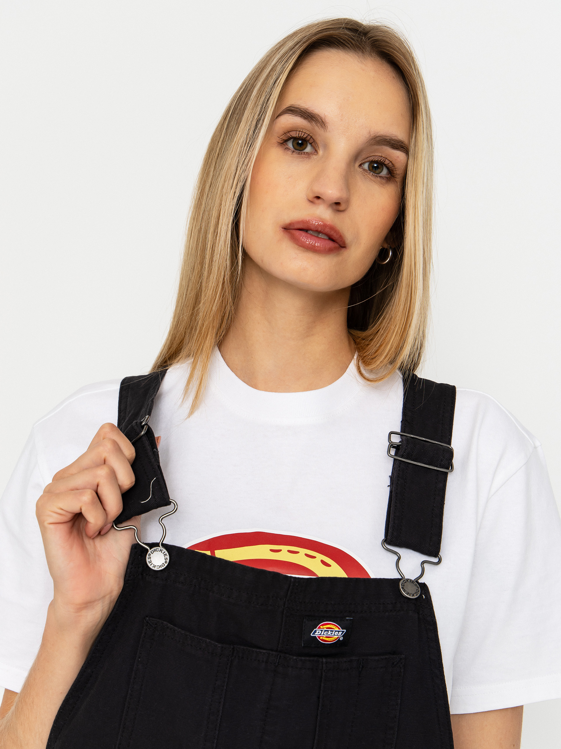 Pantaloni scurți Dickies Lightweight Canvas Short Bib Wmn (black)