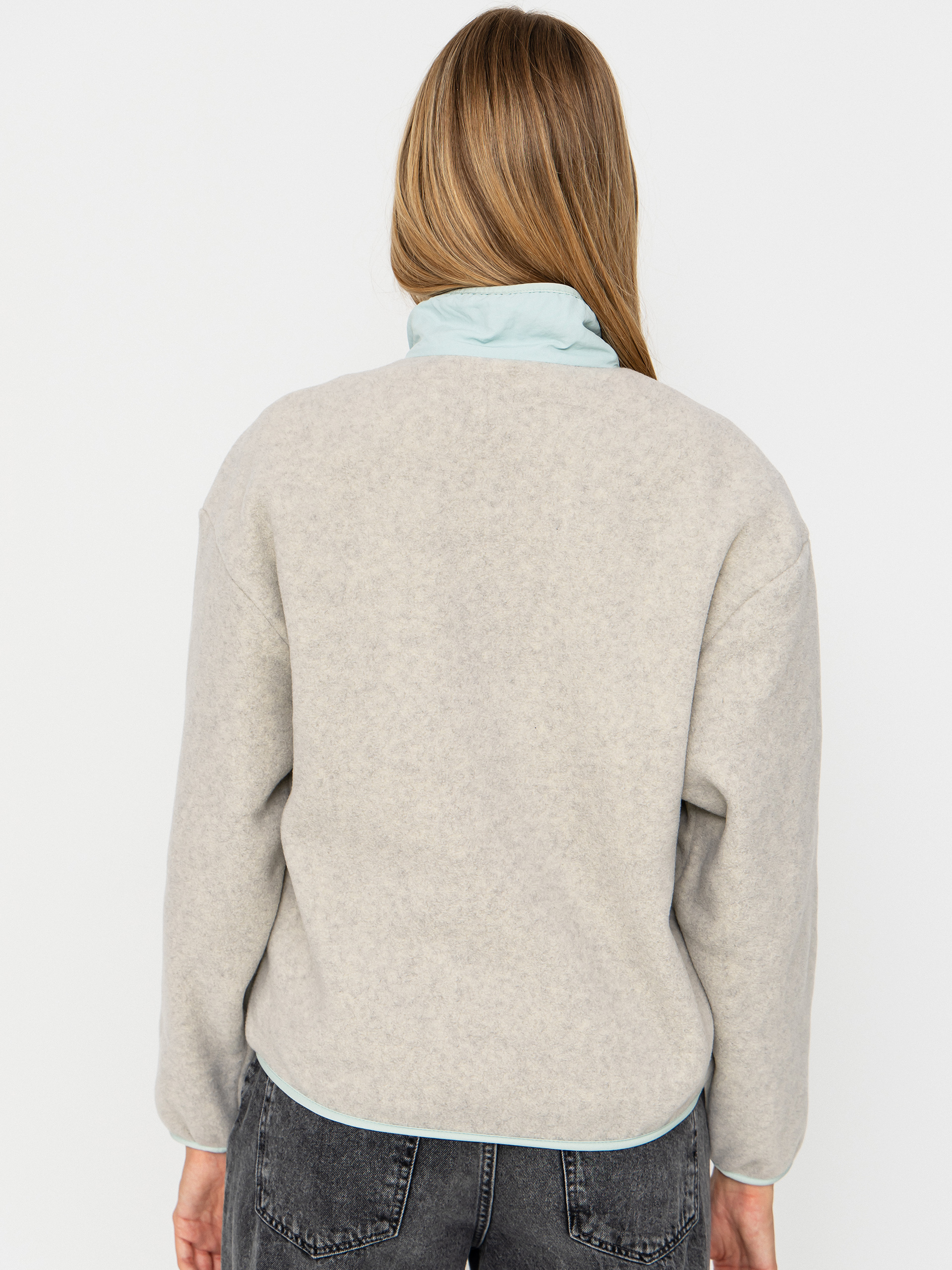 Pentru femei Hanorac din fleece Patagonia Synchilla (oatmeal heather w/thin ice)