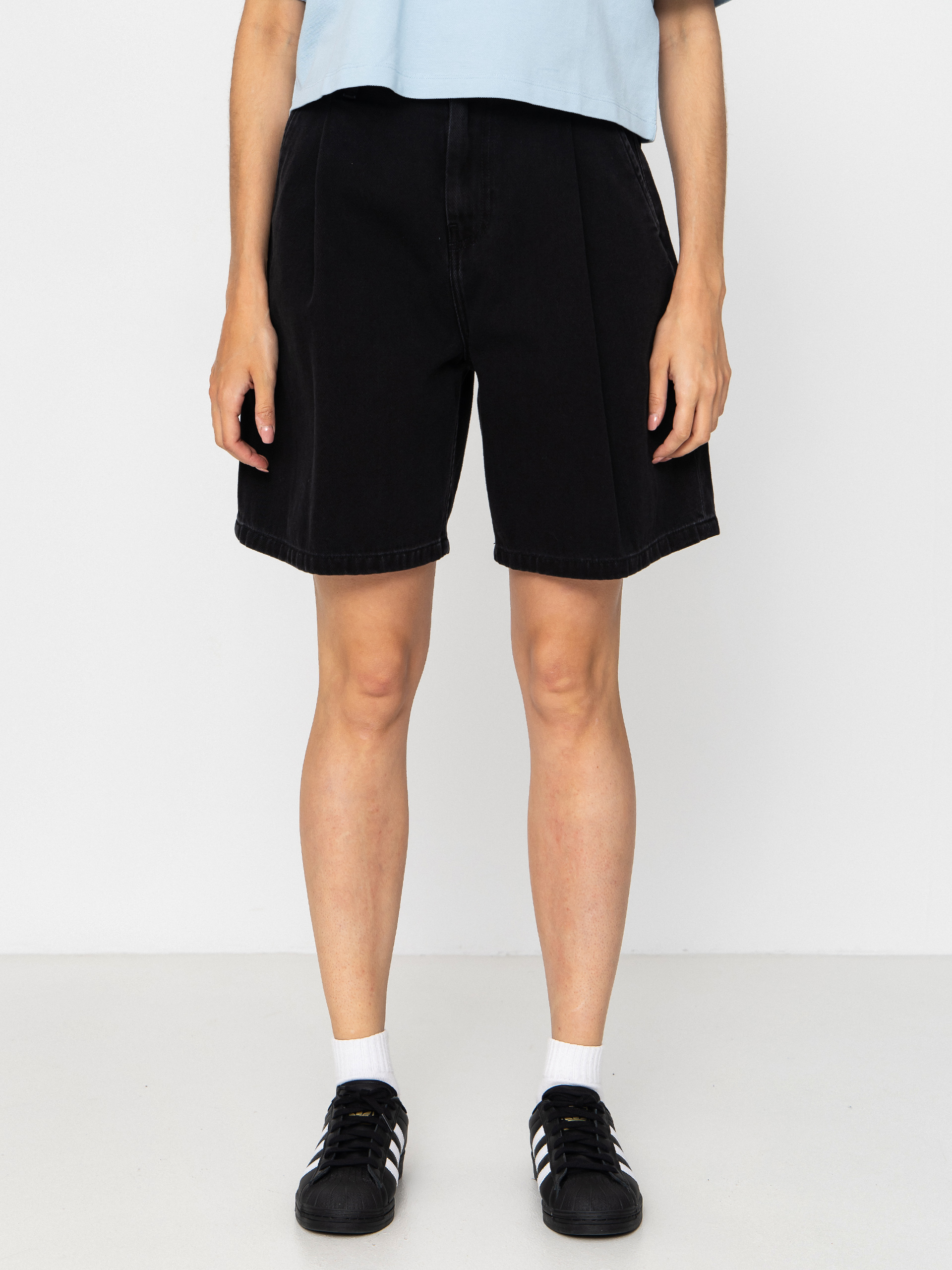 Pantaloni scurți Carhartt WIP Alta Wmn (black stone washed)
