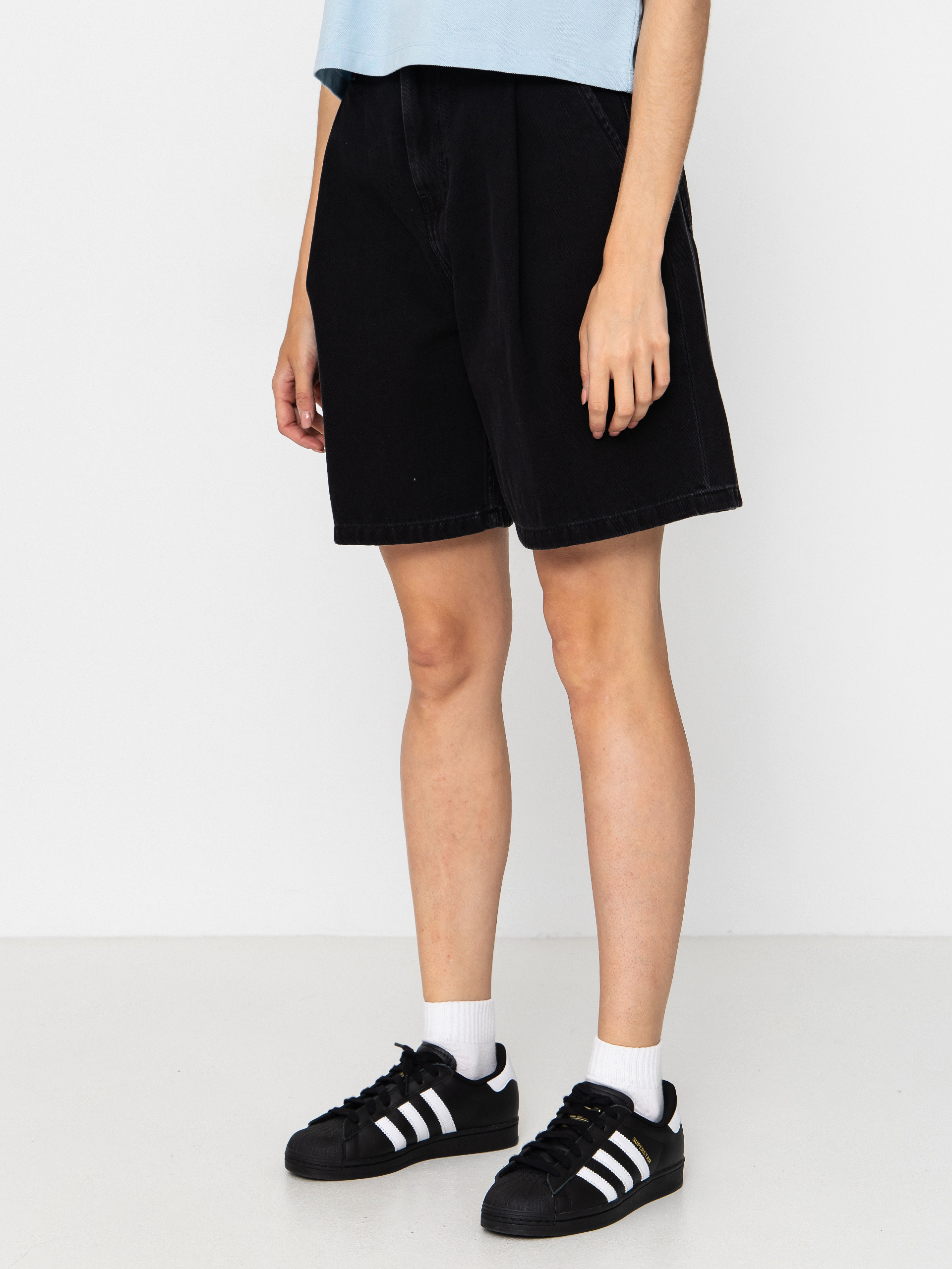 Pantaloni scurți Carhartt WIP Alta Wmn (black stone washed)