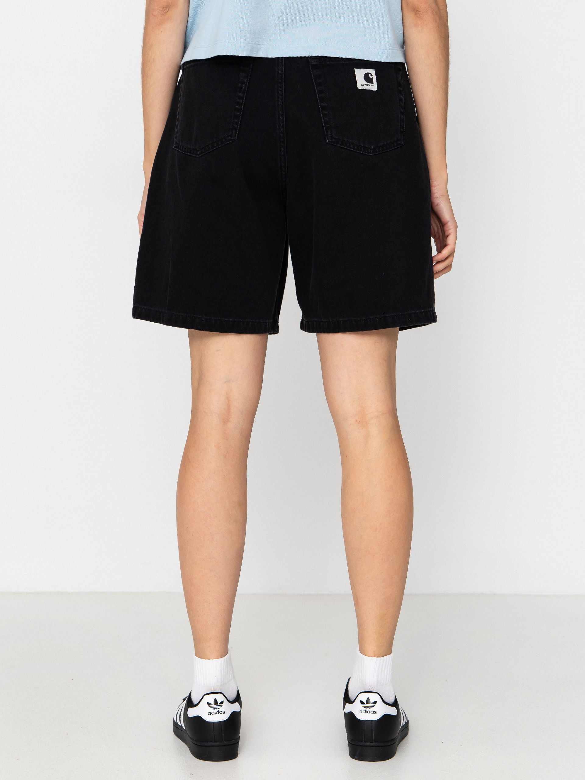 Pantaloni scurți Carhartt WIP Alta Wmn (black stone washed)
