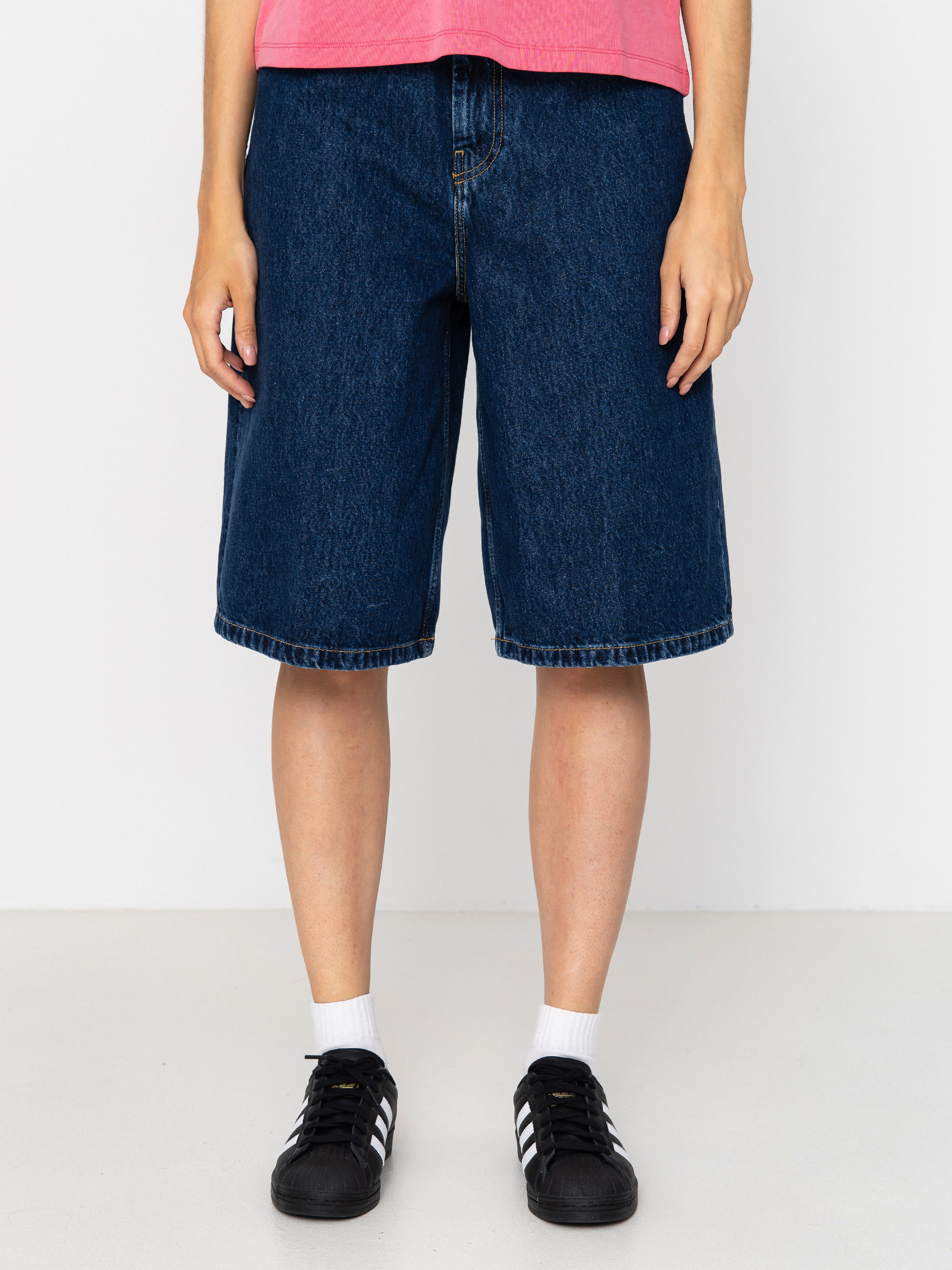 Pantaloni scurți Carhartt WIP Belmont Wmn (blue stone washed)