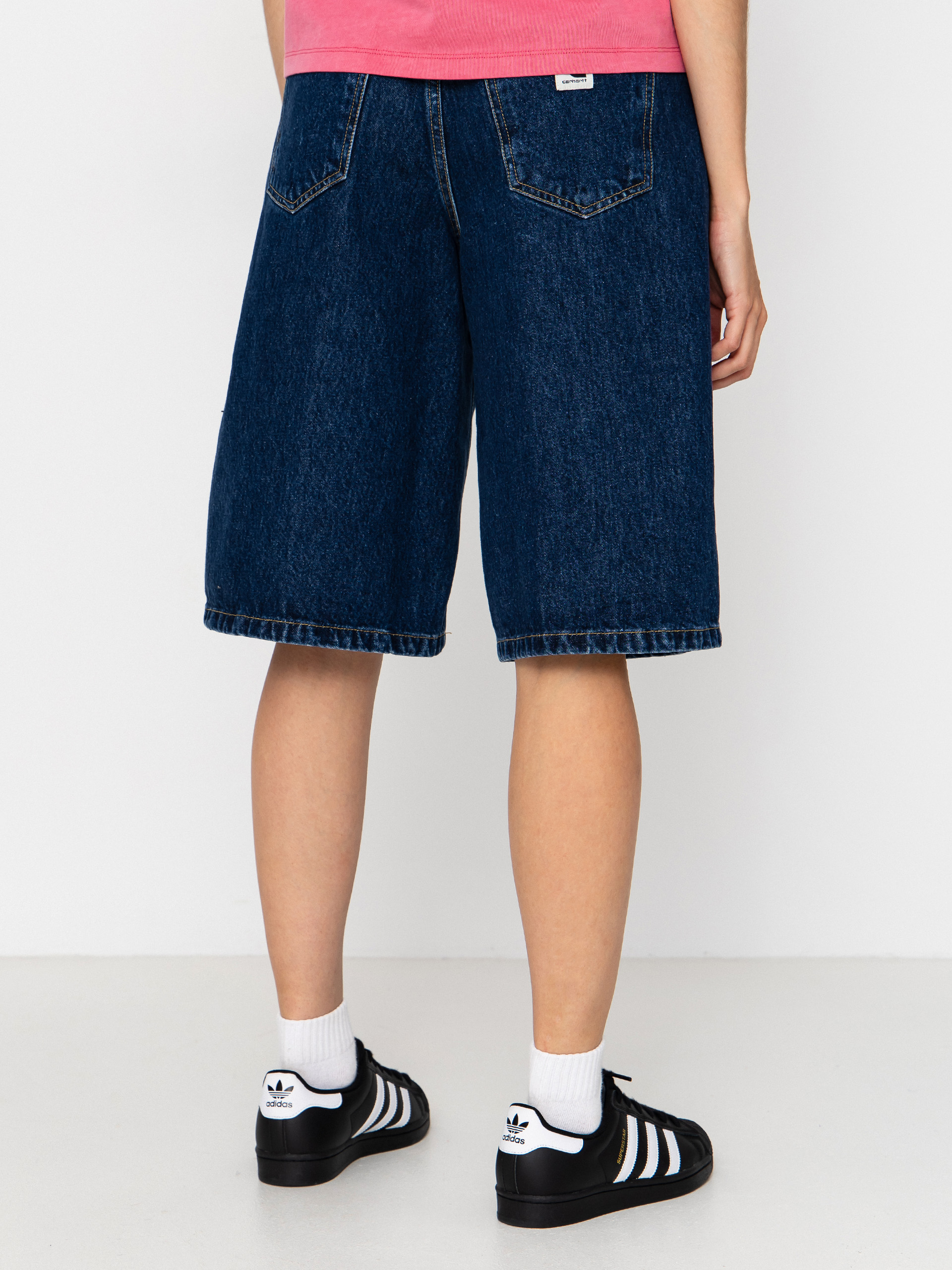 Pantaloni scurți Carhartt WIP Belmont Wmn (blue stone washed)