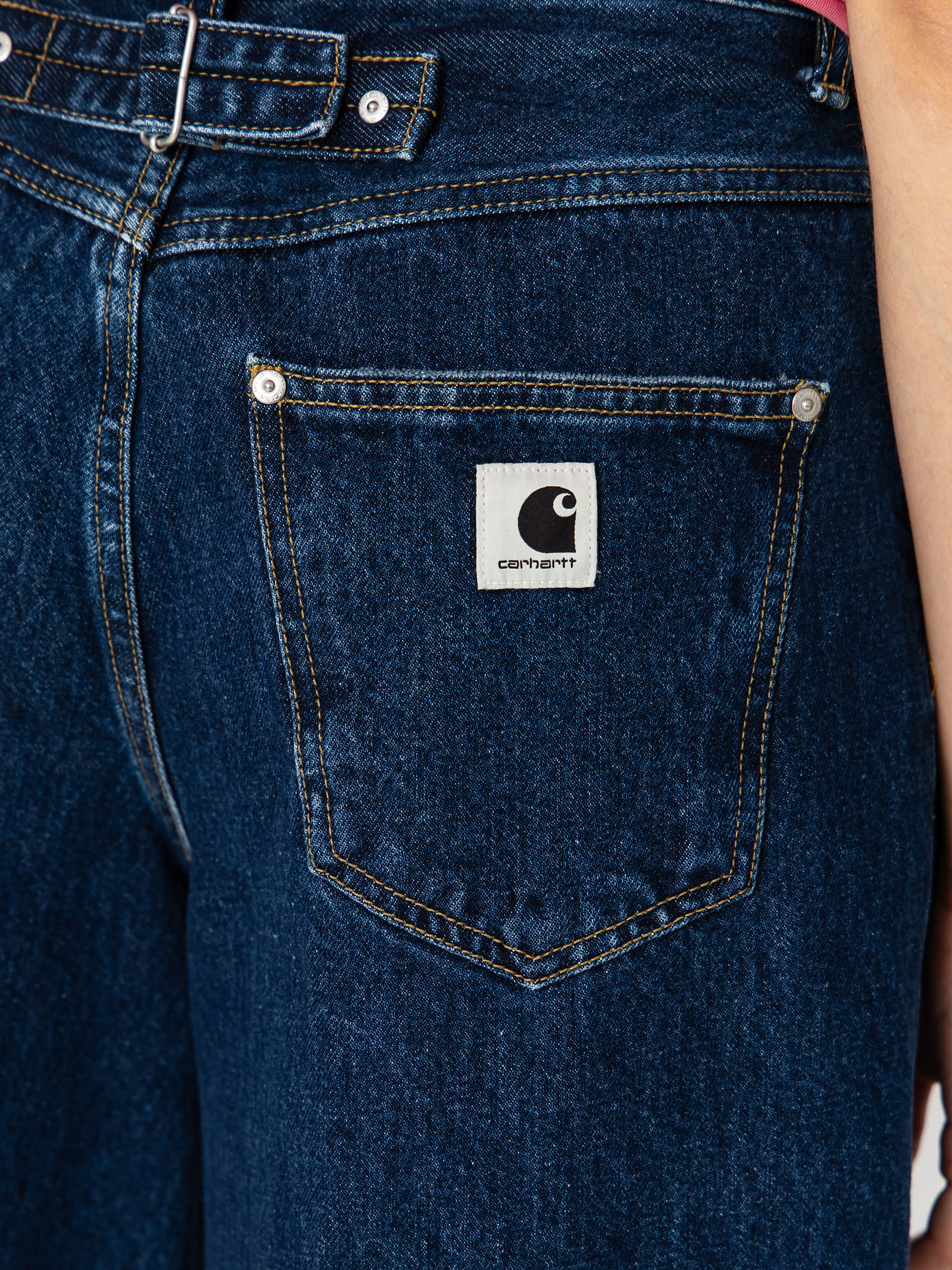 Pantaloni scurți Carhartt WIP Belmont Wmn (blue stone washed)