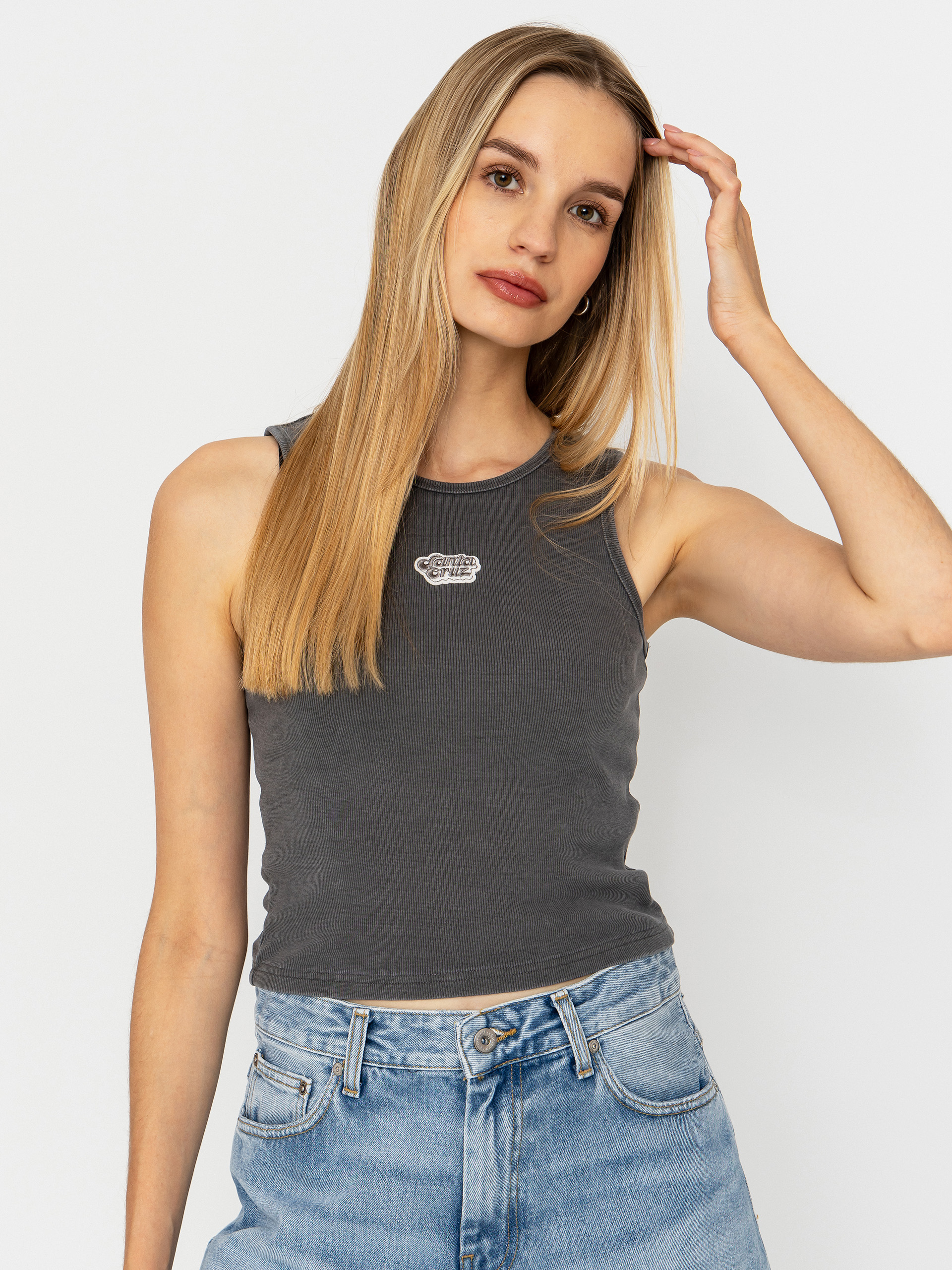 Tricou Santa Cruz Groovy Stack Tank Wmn (grey wash)