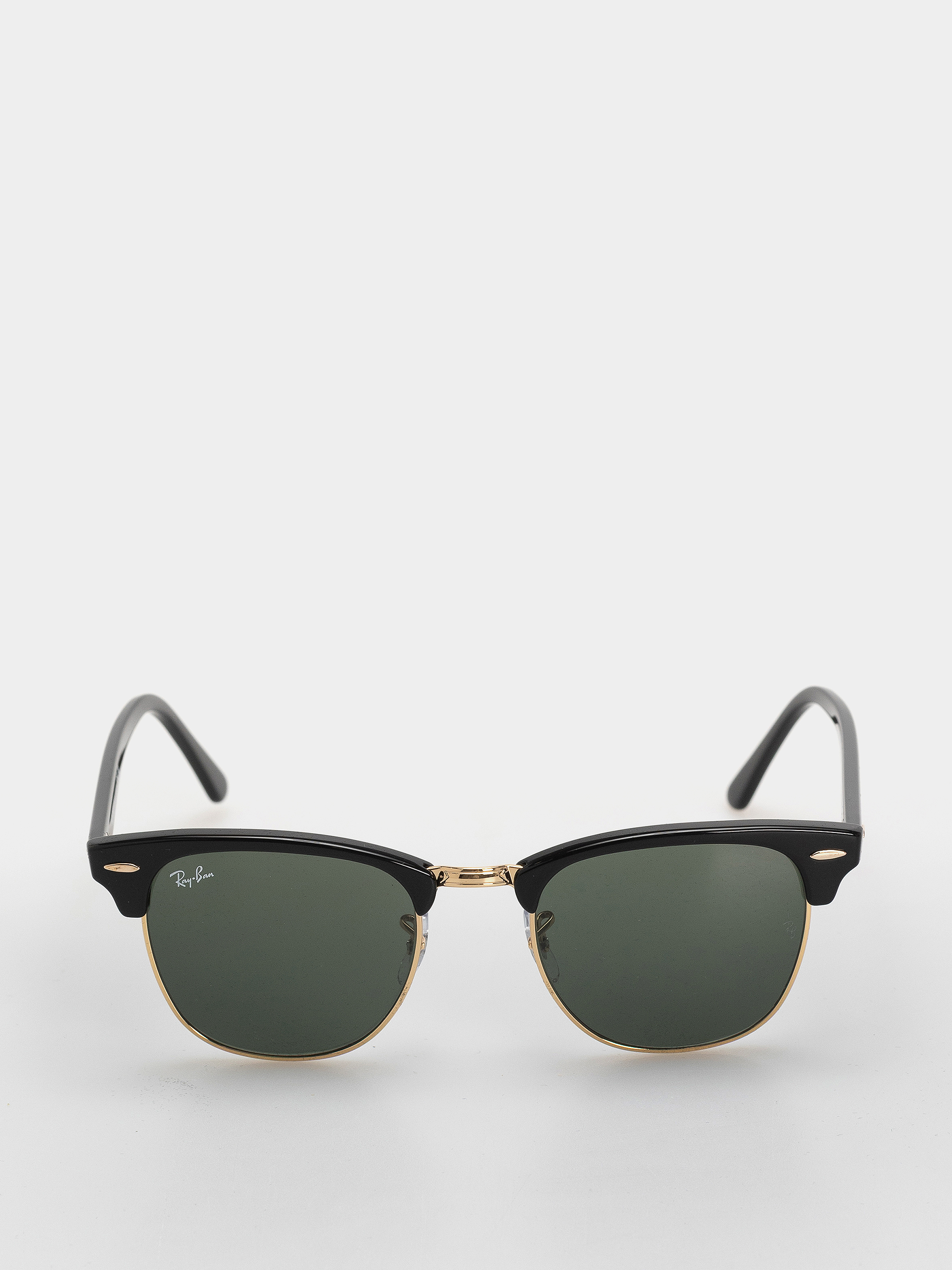 Ochelari de soare Ray-Ban Clubmaster Classic (polerowany czarno-złote/zielone g-15)