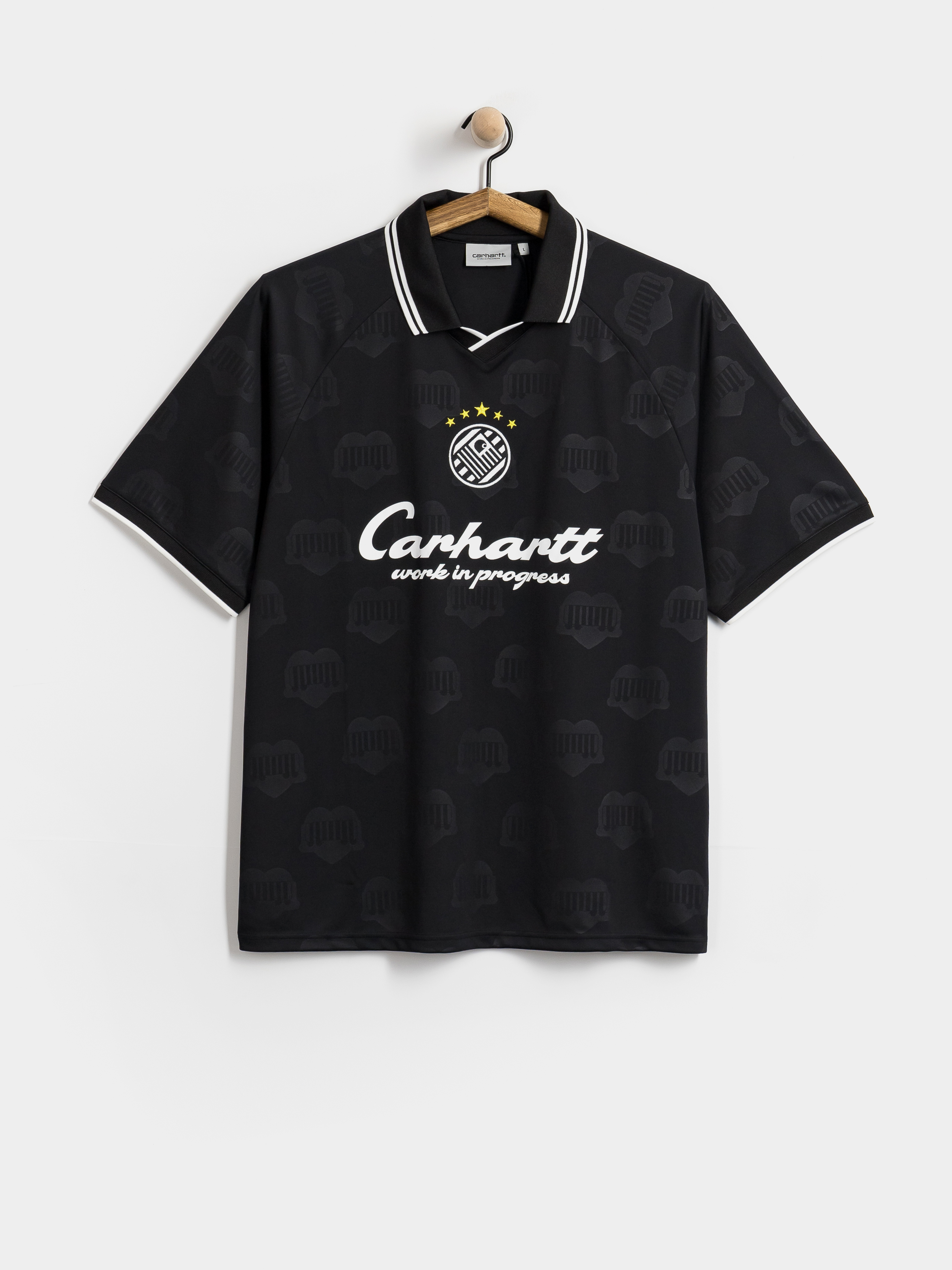 Tricou Carhartt WIP Terrace Football (heart train jacquard black)