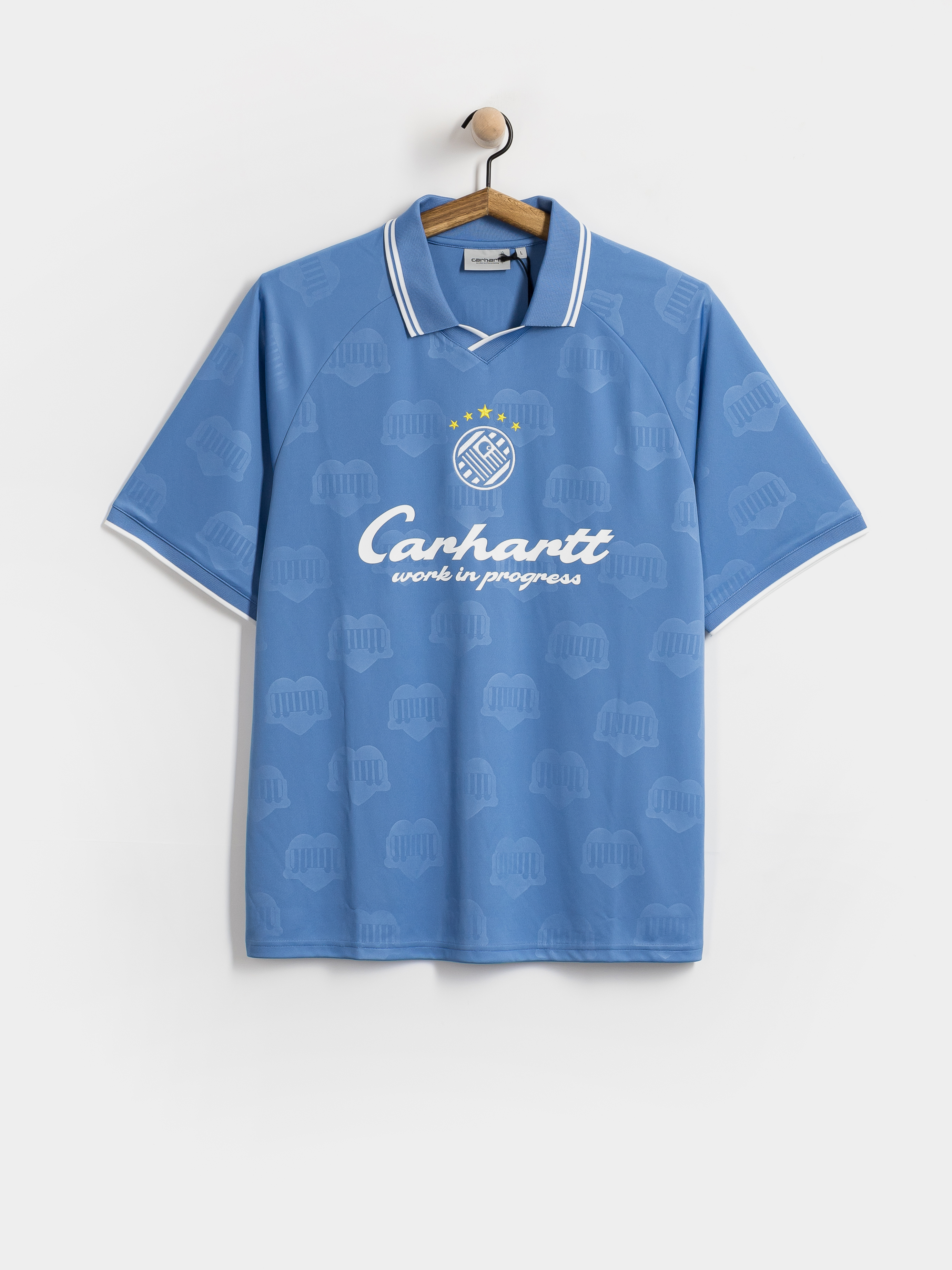 Tricou Carhartt WIP Terrace Football (heart train jacquard curacao)