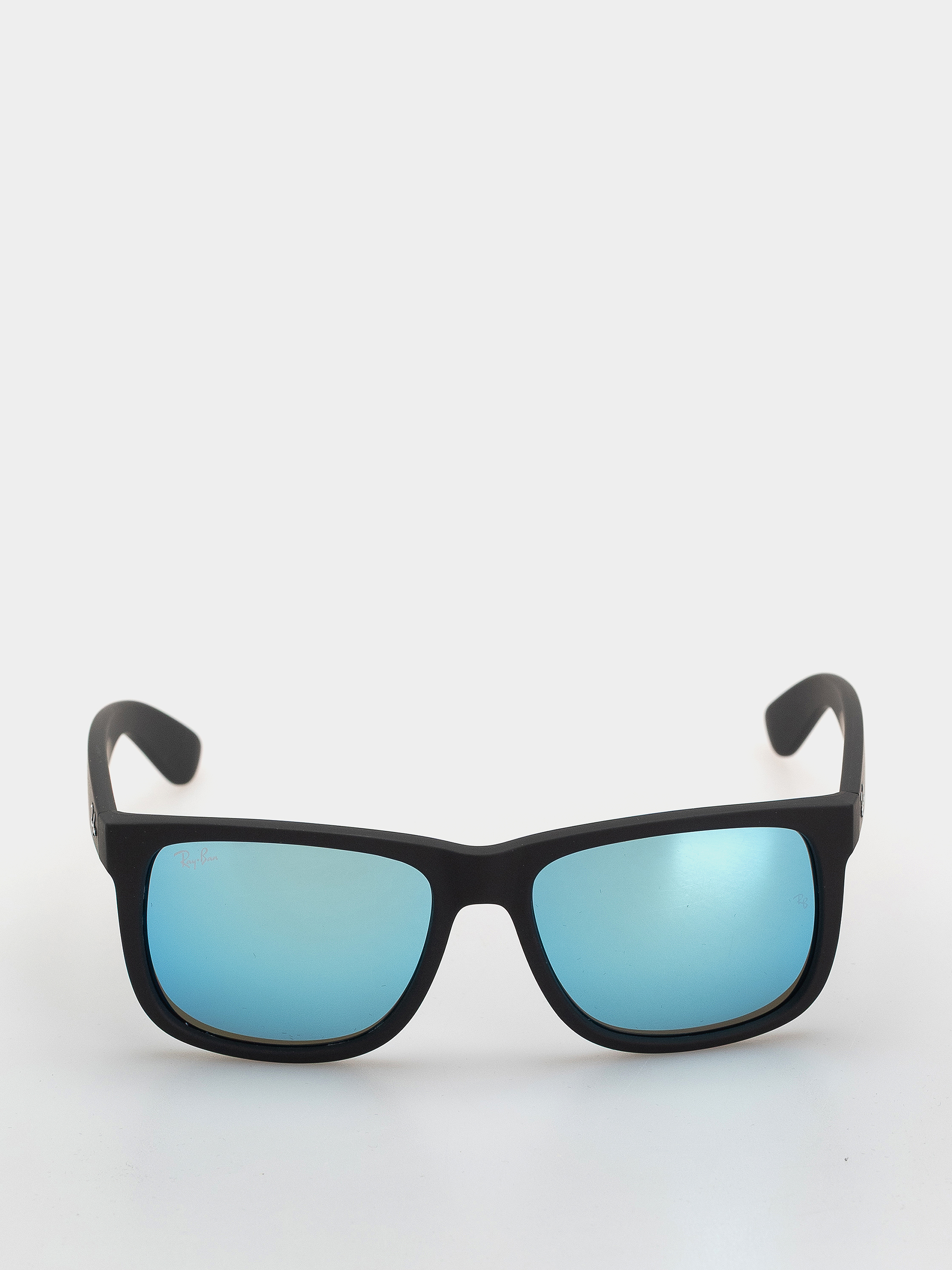 Ochelari de soare Ray-Ban Justin (matowy guma czarny/lustrzany niebieski)