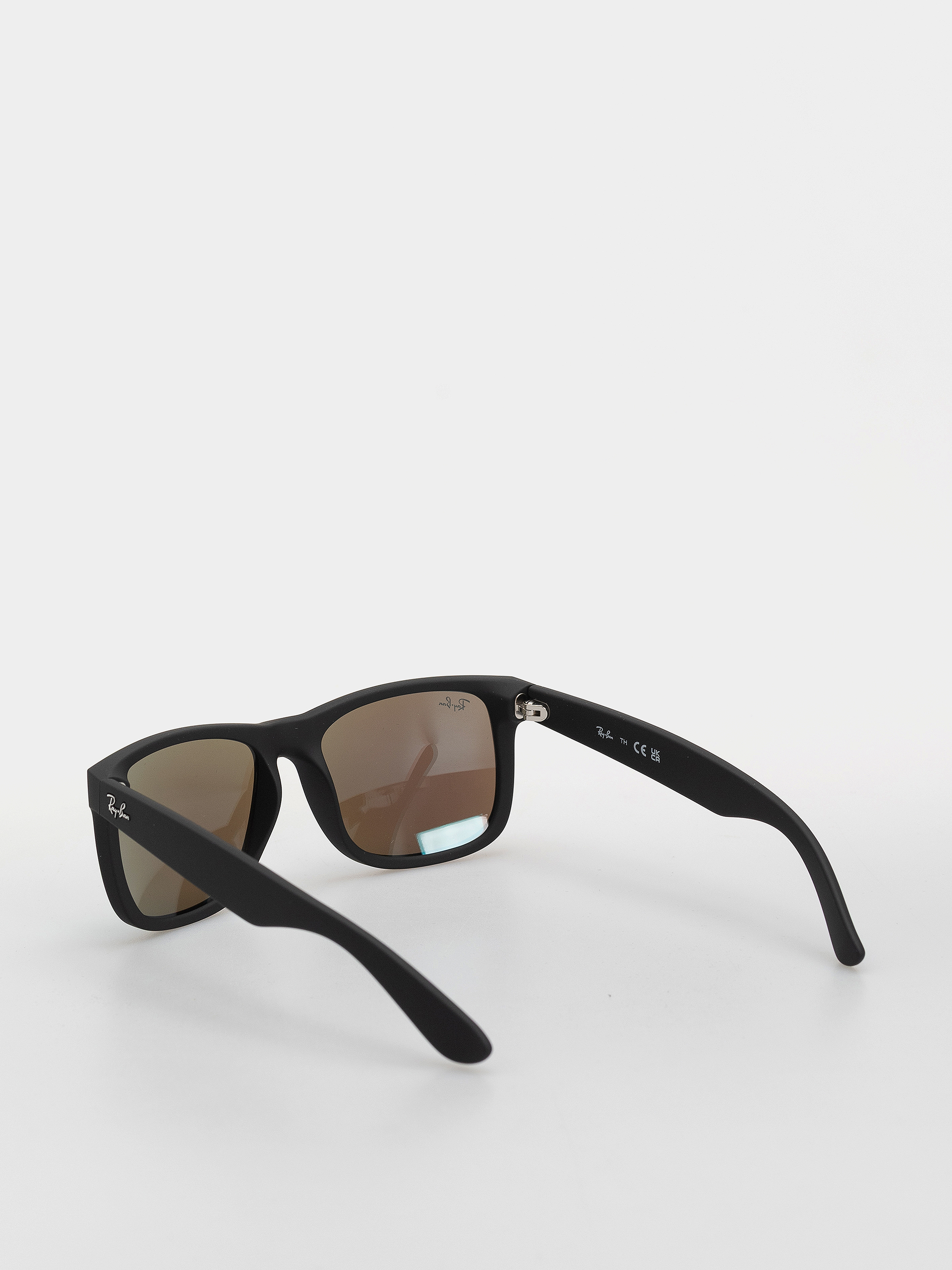 Ochelari de soare Ray-Ban Justin (matowy guma czarny/lustrzany niebieski)
